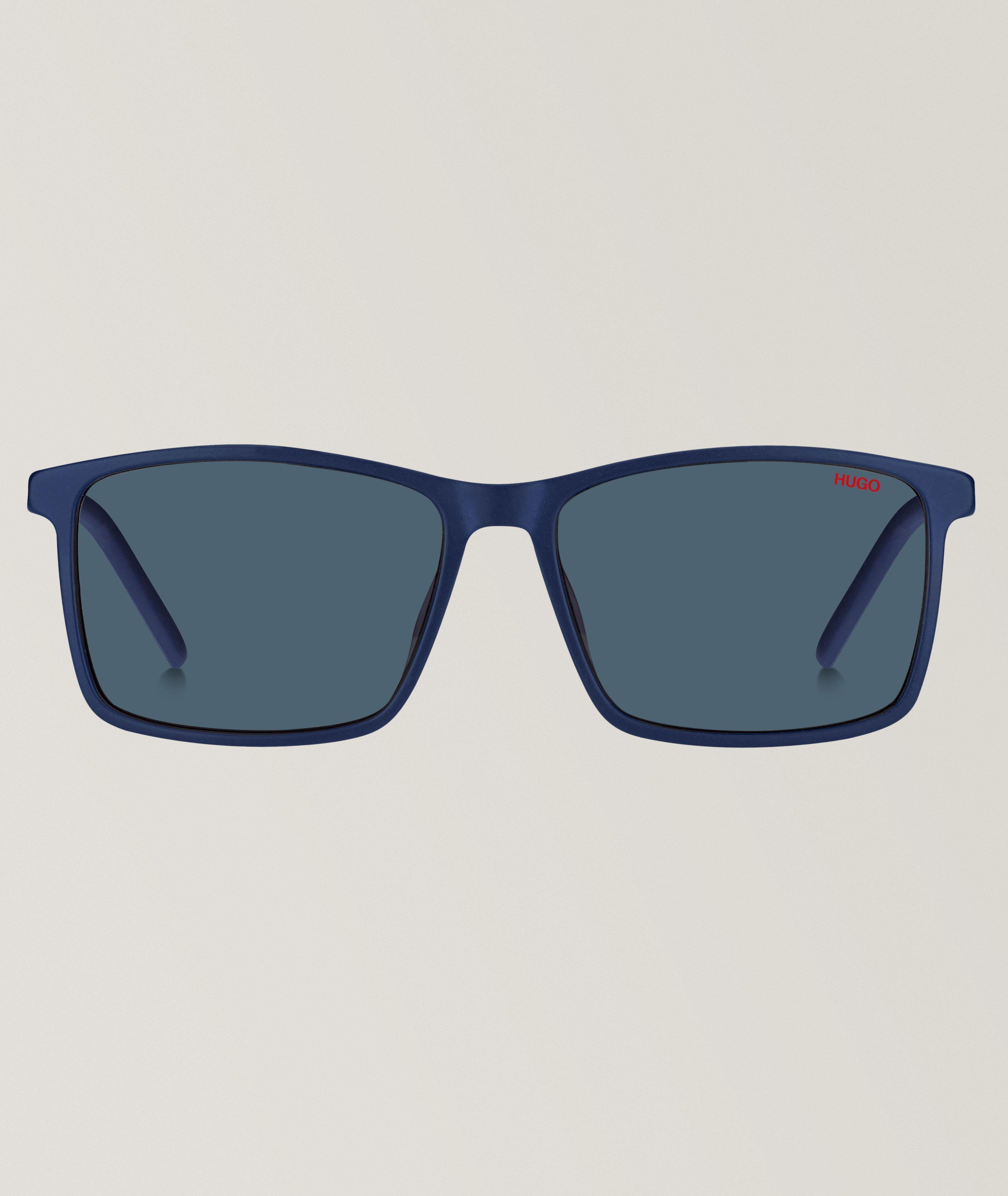 Hugo Matt Blue Sunglasses With Blue Lenses