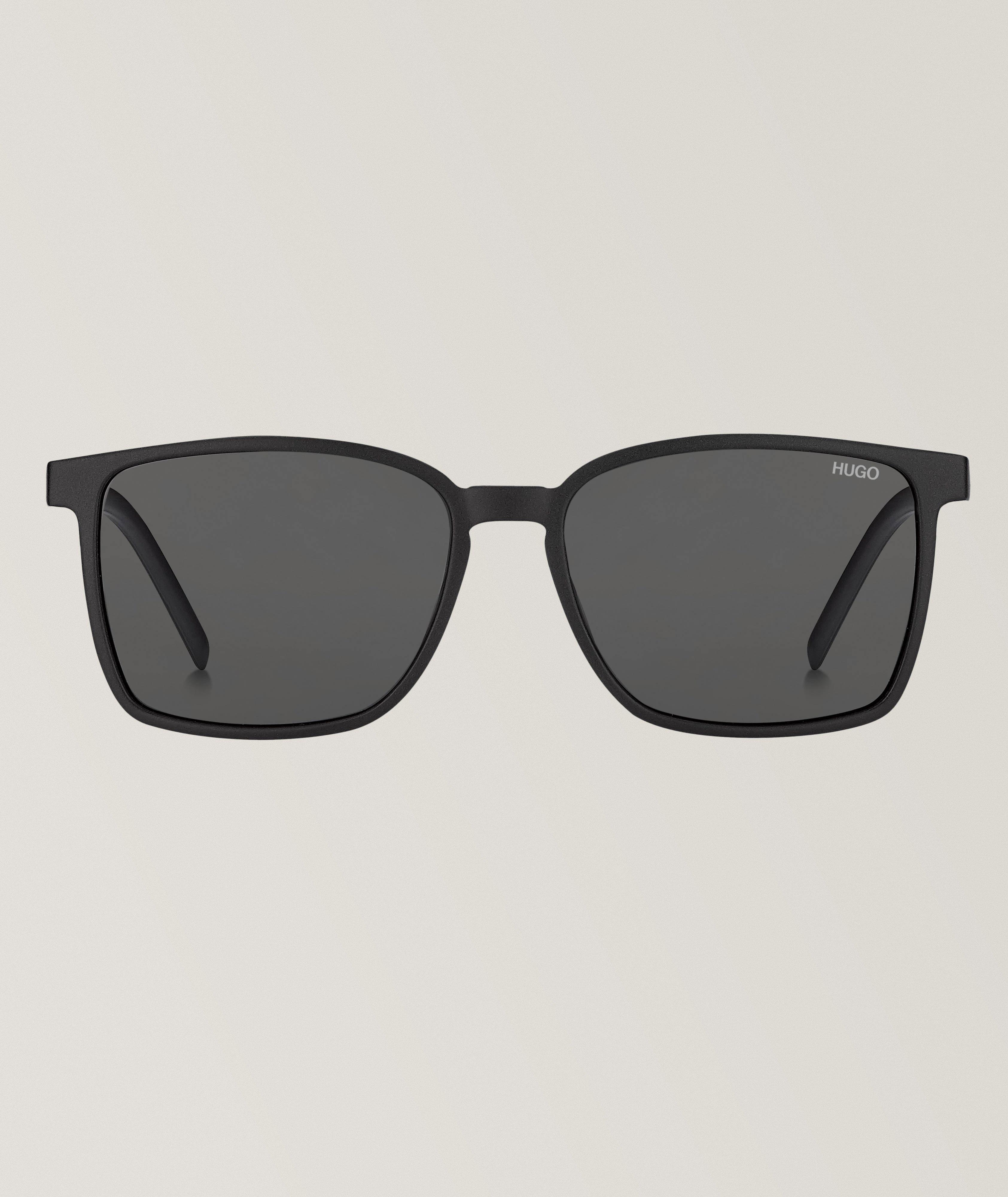 Hugo Matt Black Sunglasses With Grey Lenses