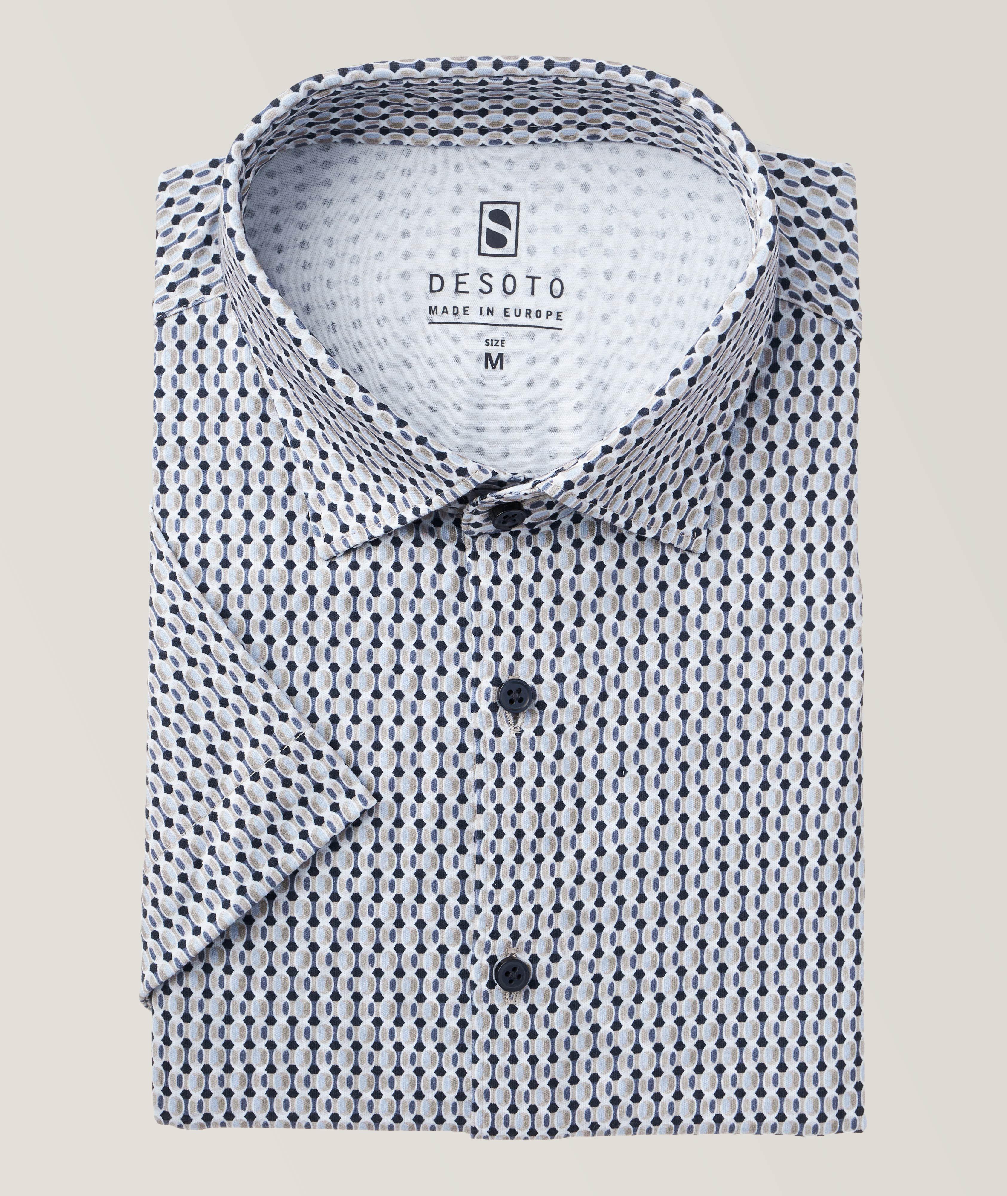 Neat Pattern Jersey Cotton Short-Sleeve Shirt image 0