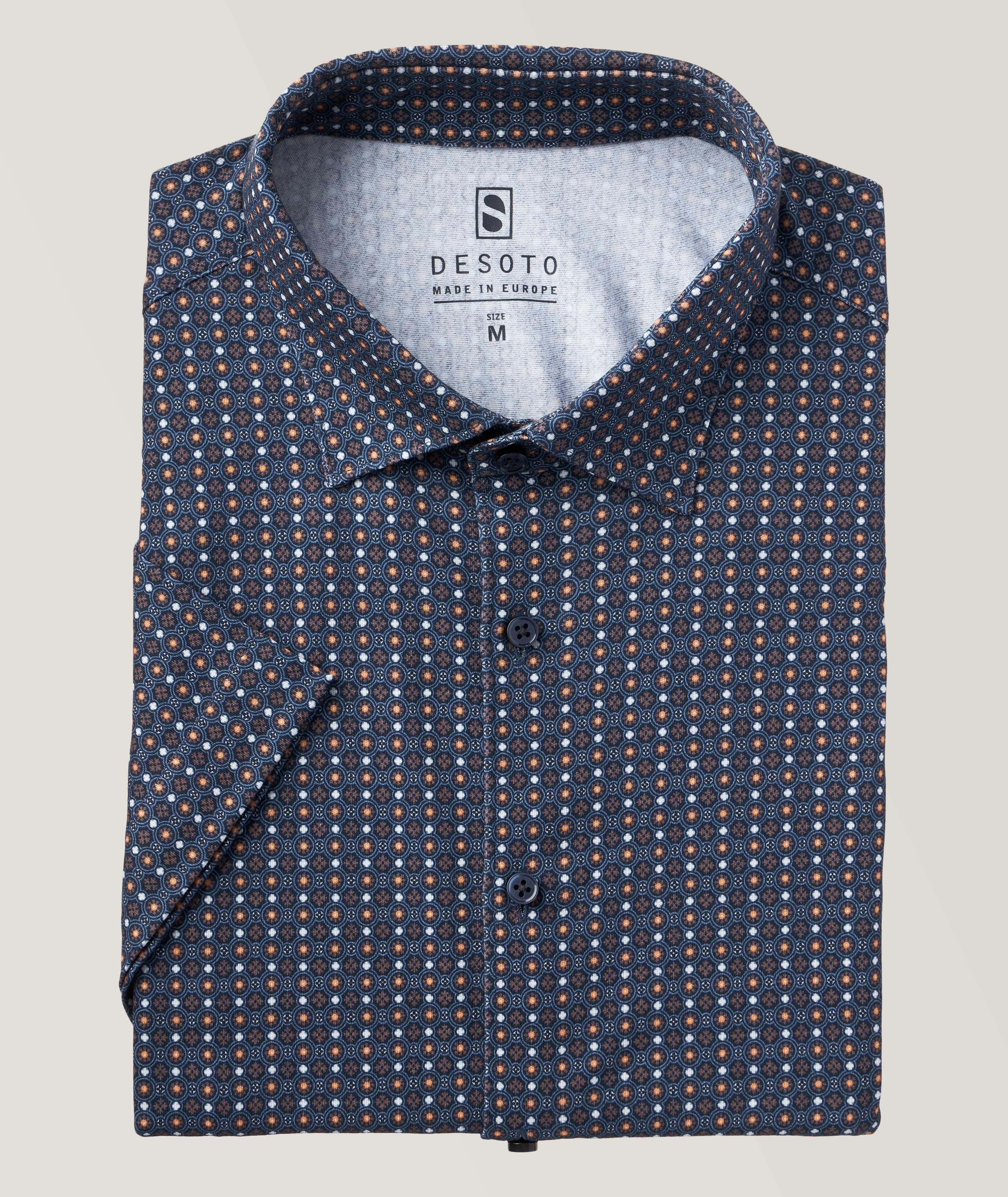 Neat Pattern Jersey Cotton Short-Sleeve Shirt image 0