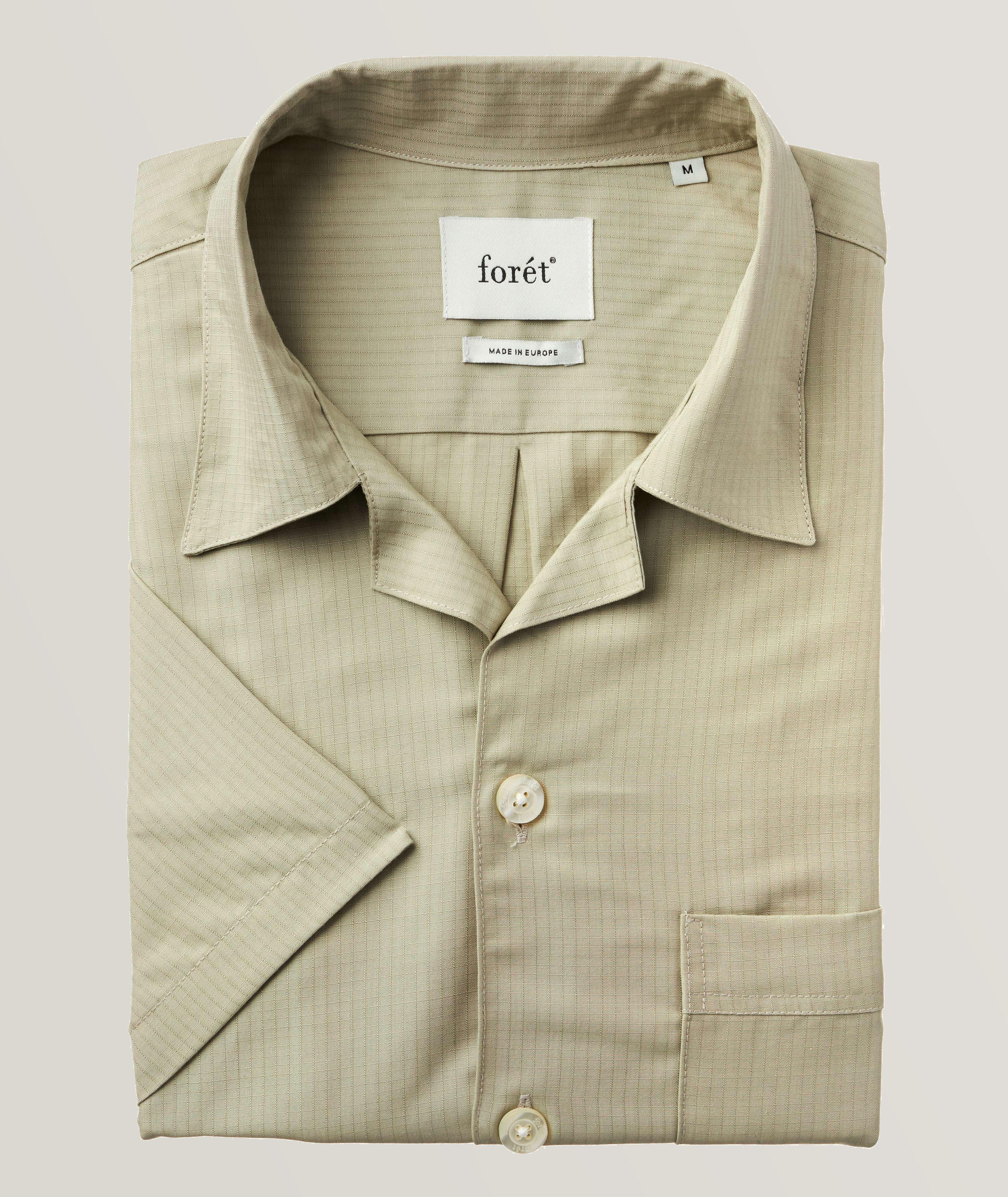 Mini Square Pattern Tencel Ripstop Sport Shirt image 0