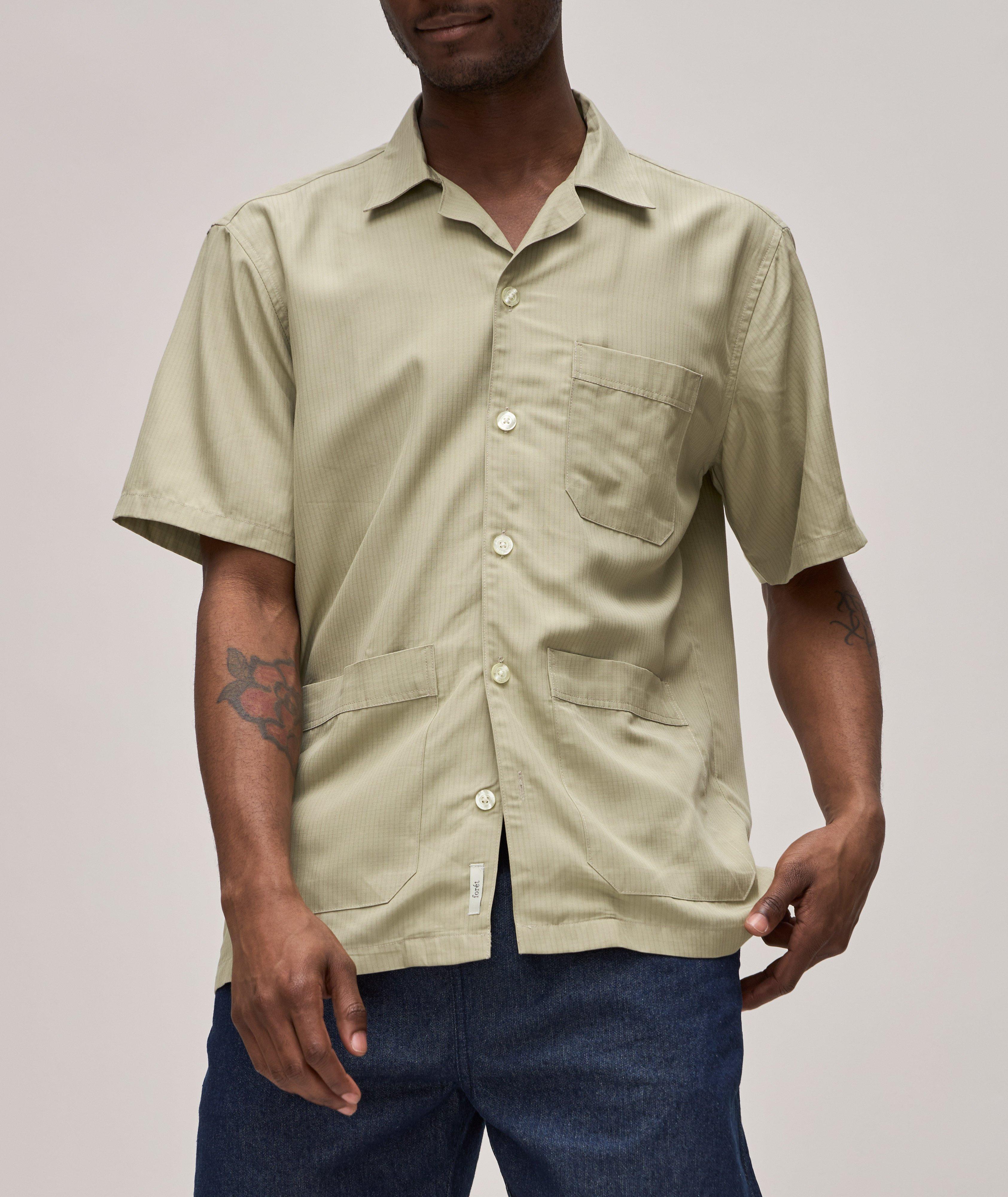 Mini Square Pattern Tencel Ripstop Sport Shirt image 1