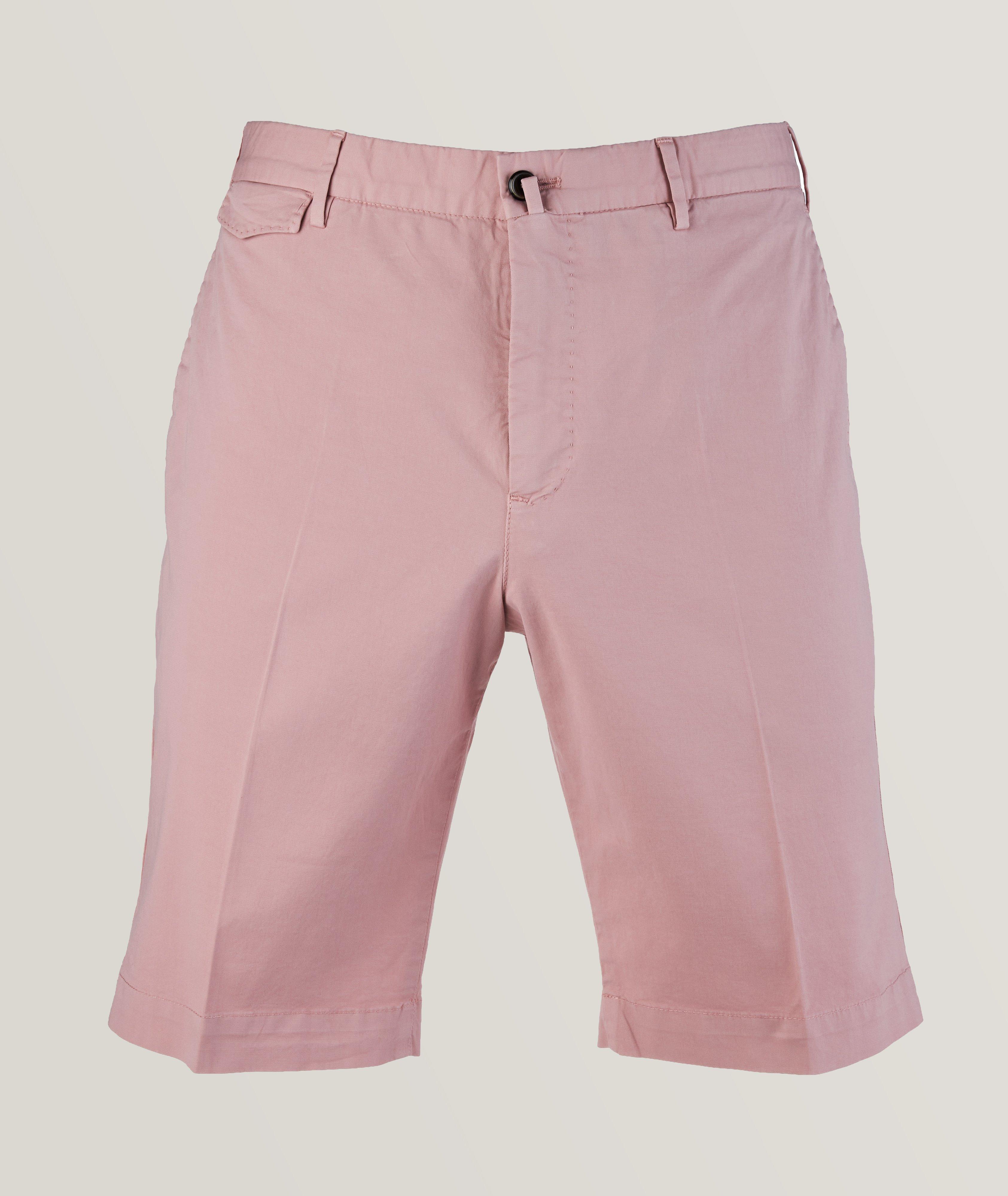 Pt Cotton-Stretch Gabardine Bermuda Shorts In Pink , Men's Size 48