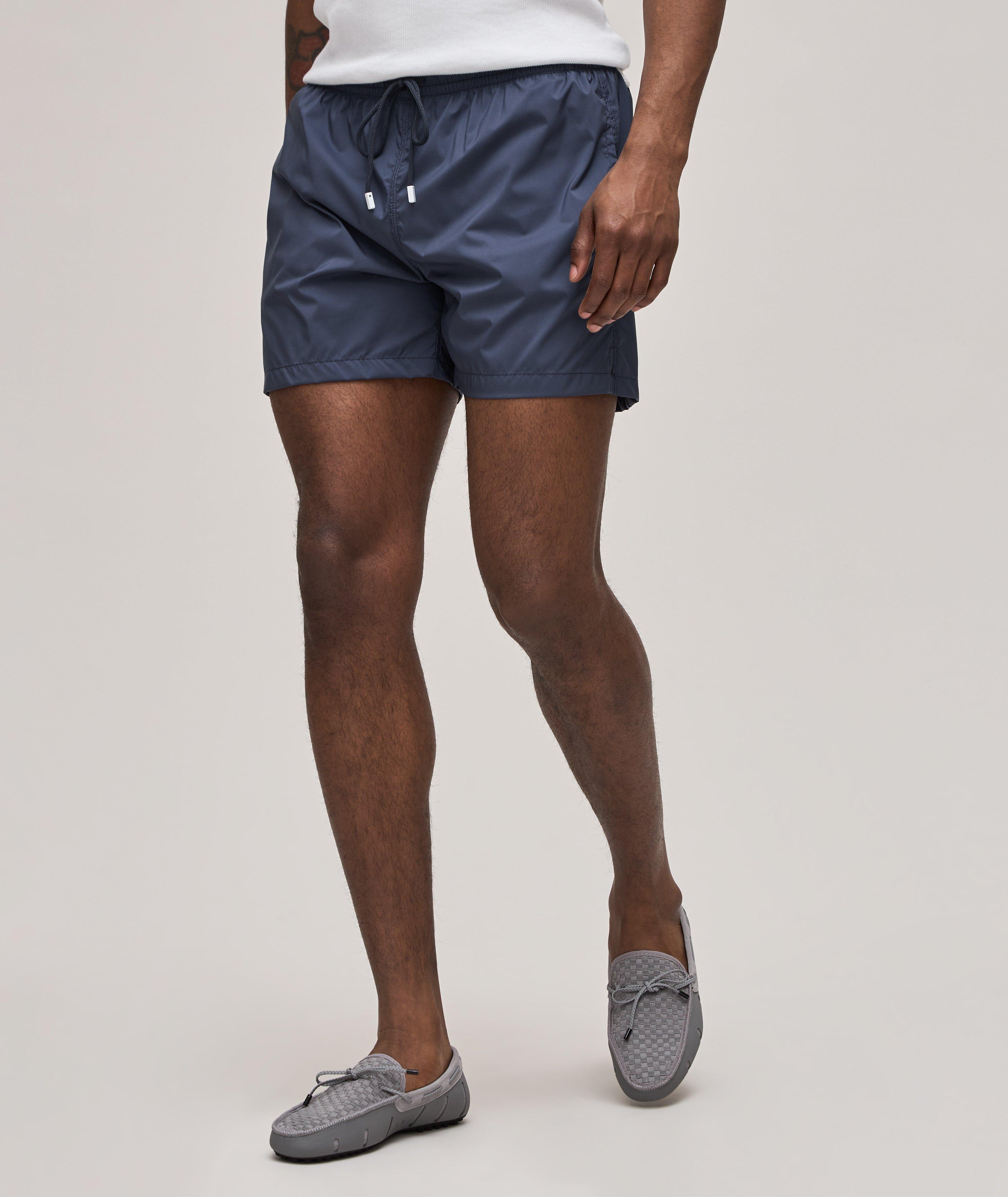 Mid Blue Solid Swim Trunk  image 2