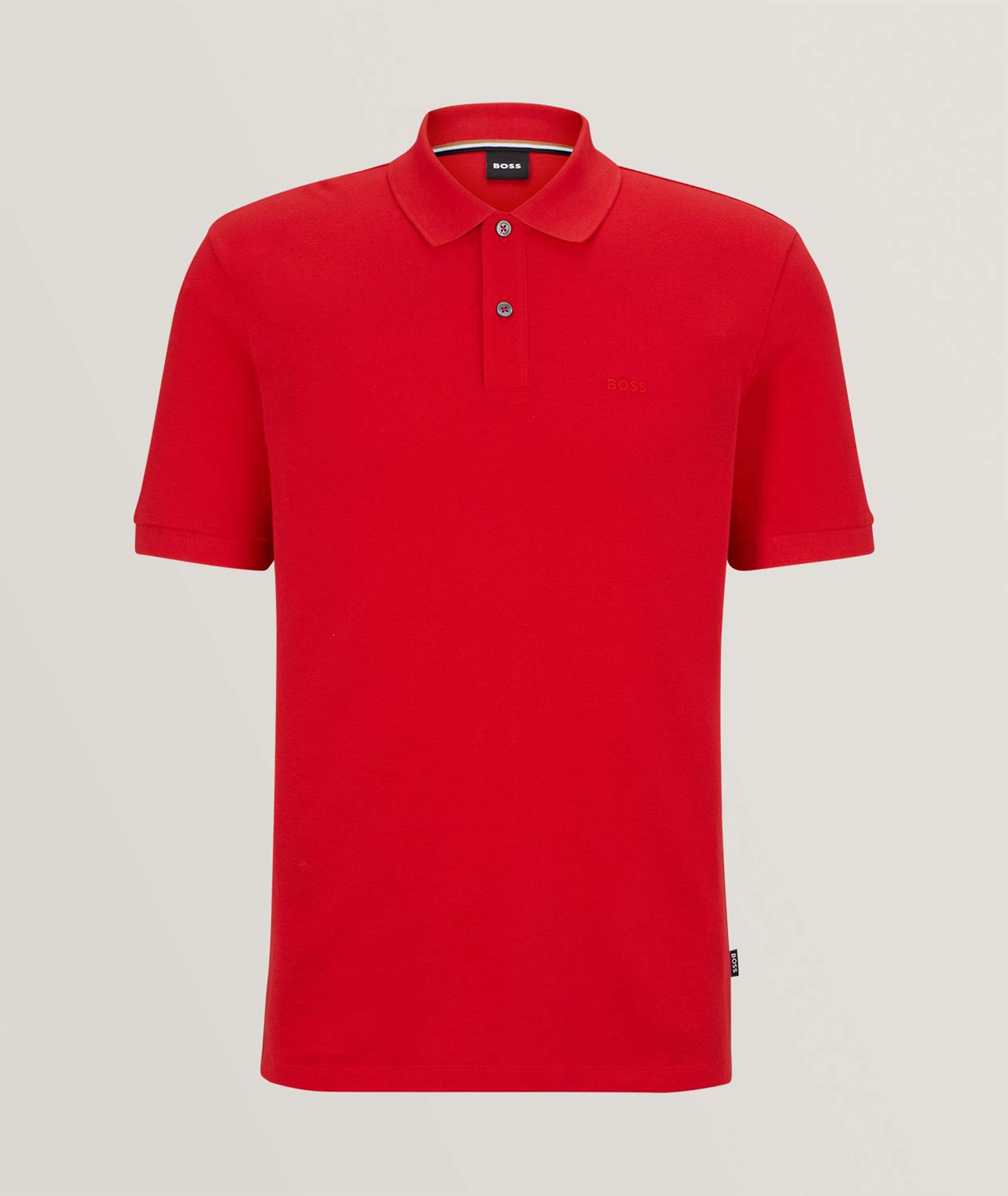 BOSS Polo En Coton Biologique Avec Logo En Rouge , Taille Homme Moyen