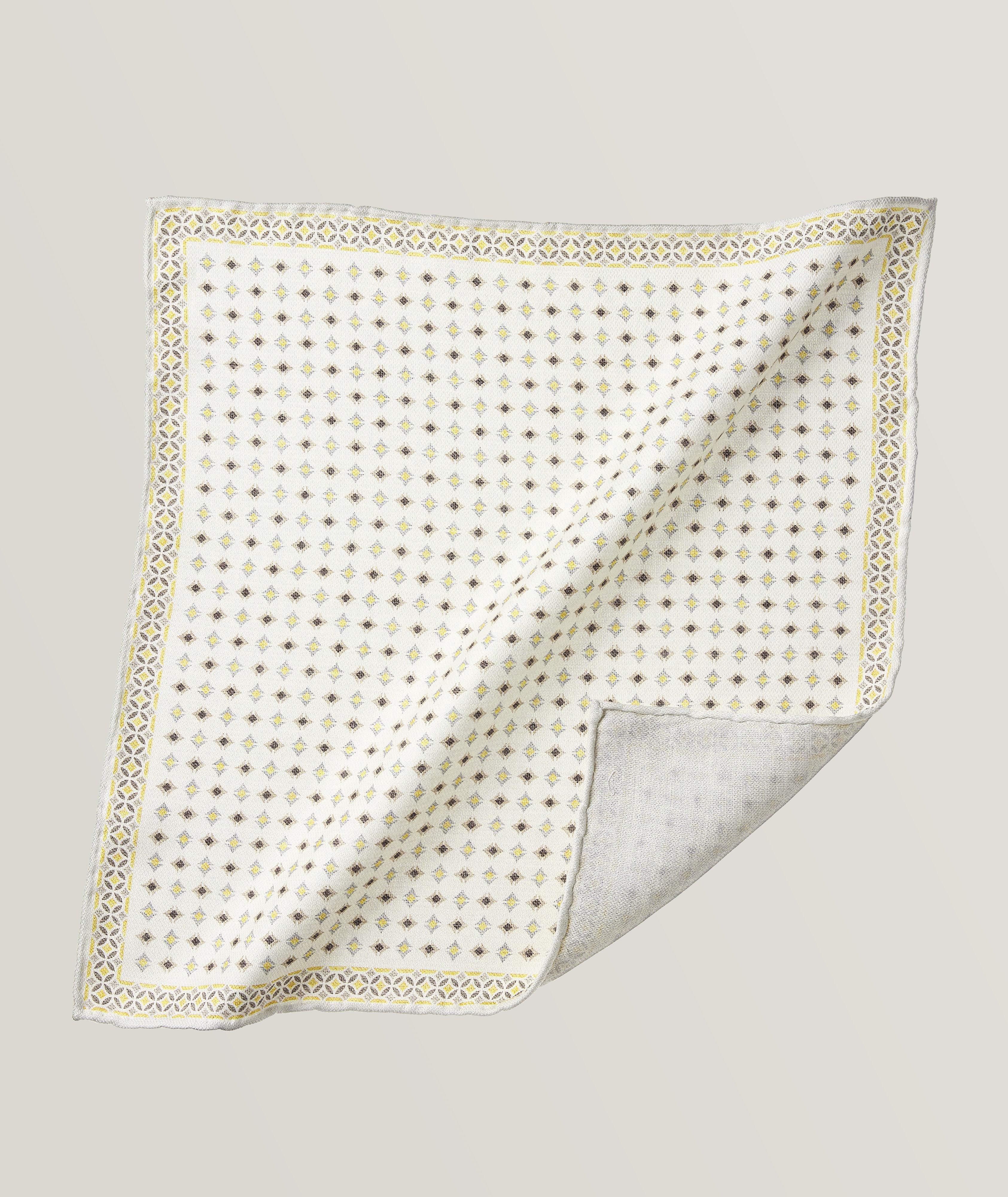 Silk Diamond Pattern Pocket Square