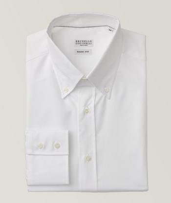 BRUNELLO CUCINELLI☆COTTON Button-Down SLIM-FIT DRESS Shirt