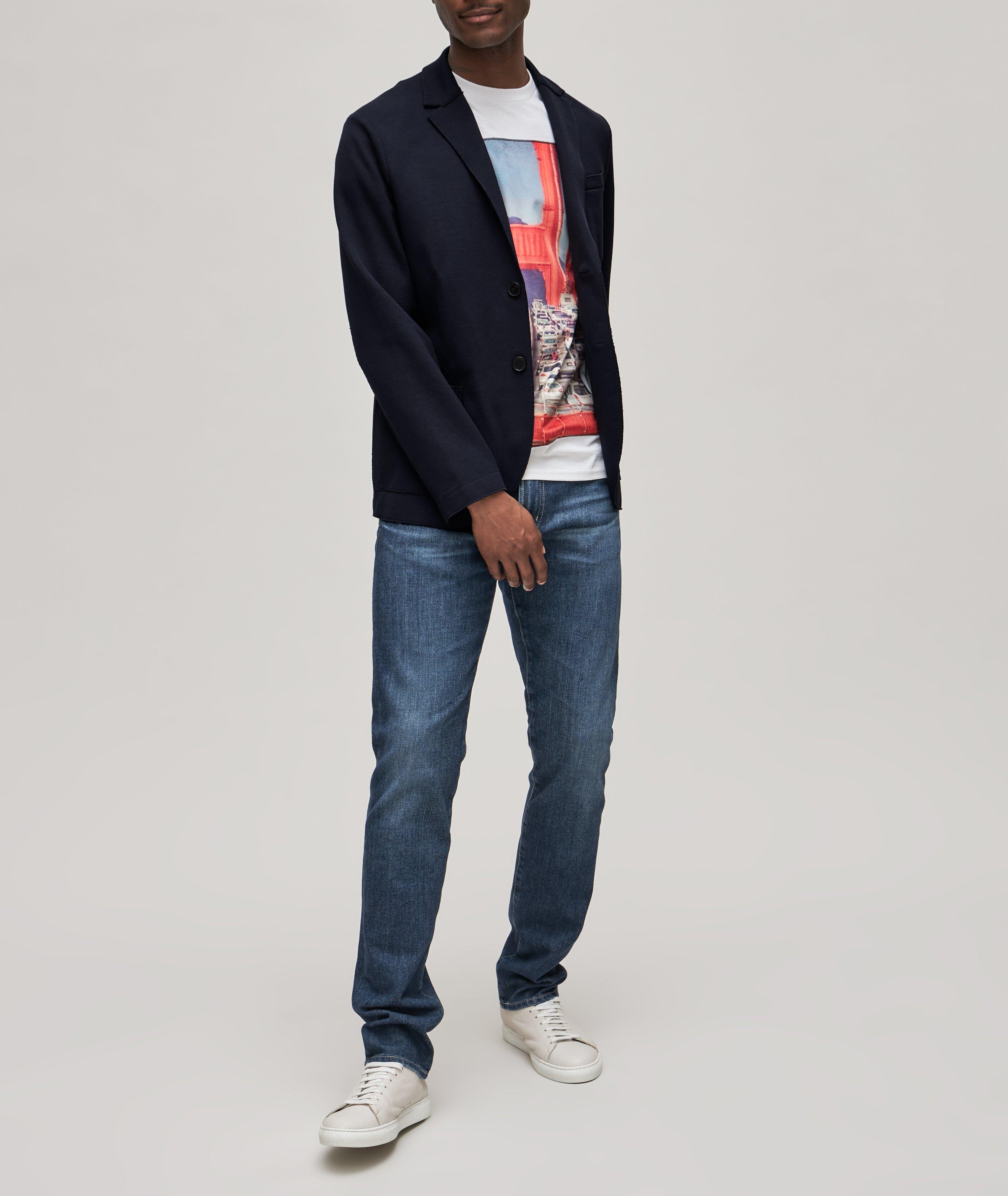 Unconstructed Stretch-Cotton Piqué Sports Jacket image 1