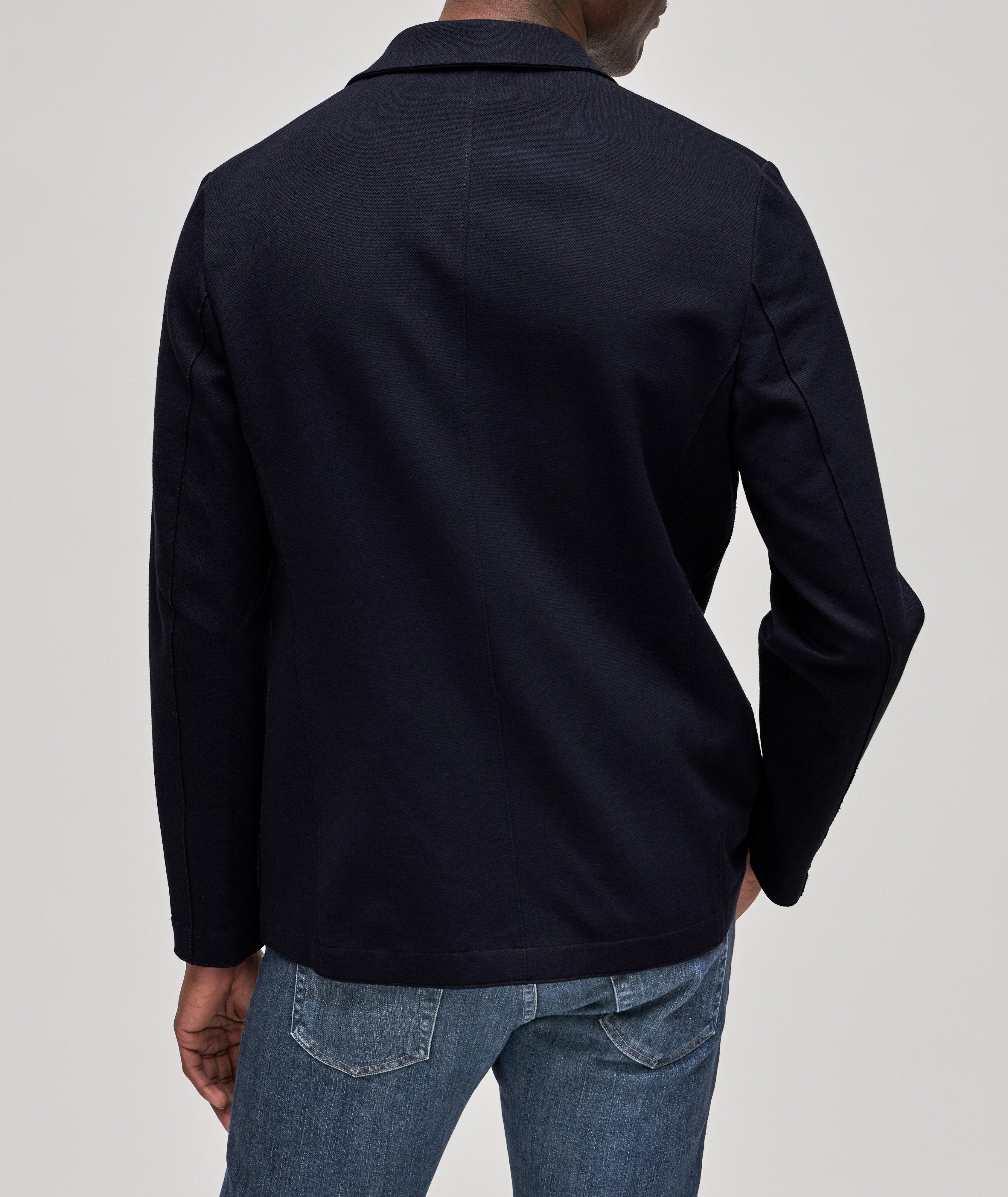 Unconstructed Stretch-Cotton Piqué Sports Jacket image 3