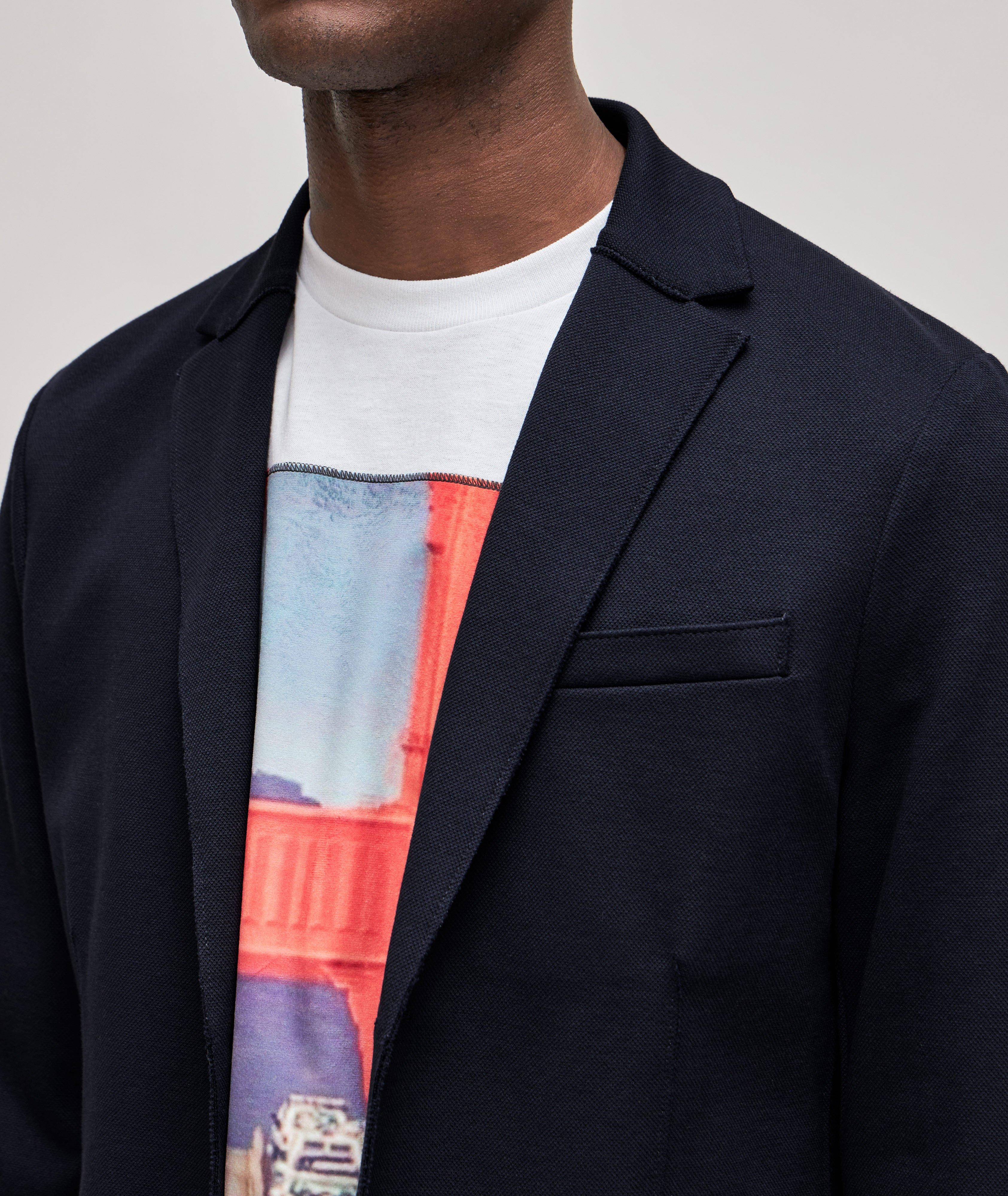 Unconstructed Stretch-Cotton Piqué Sports Jacket image 4