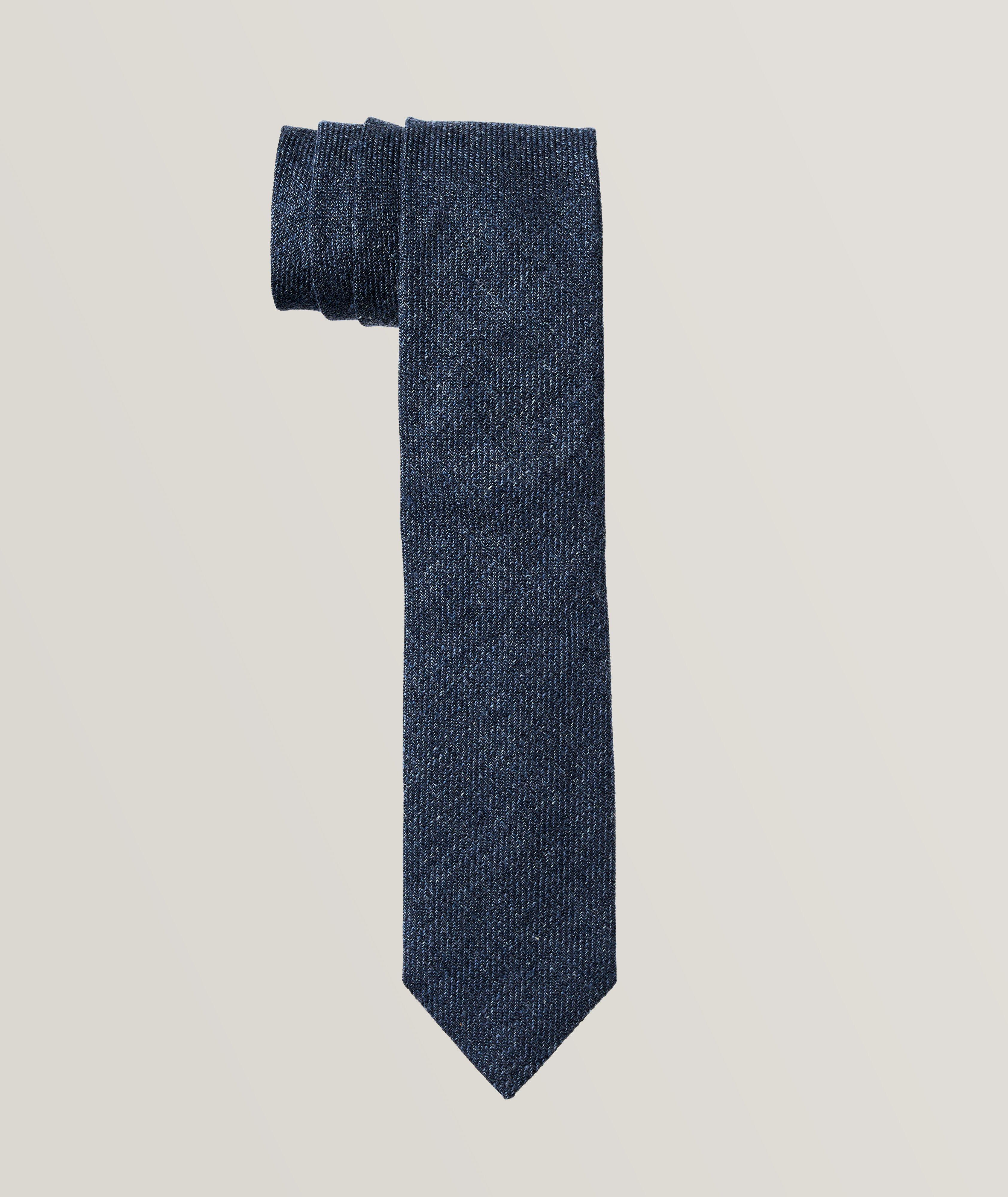Woven Linen Blend Tie