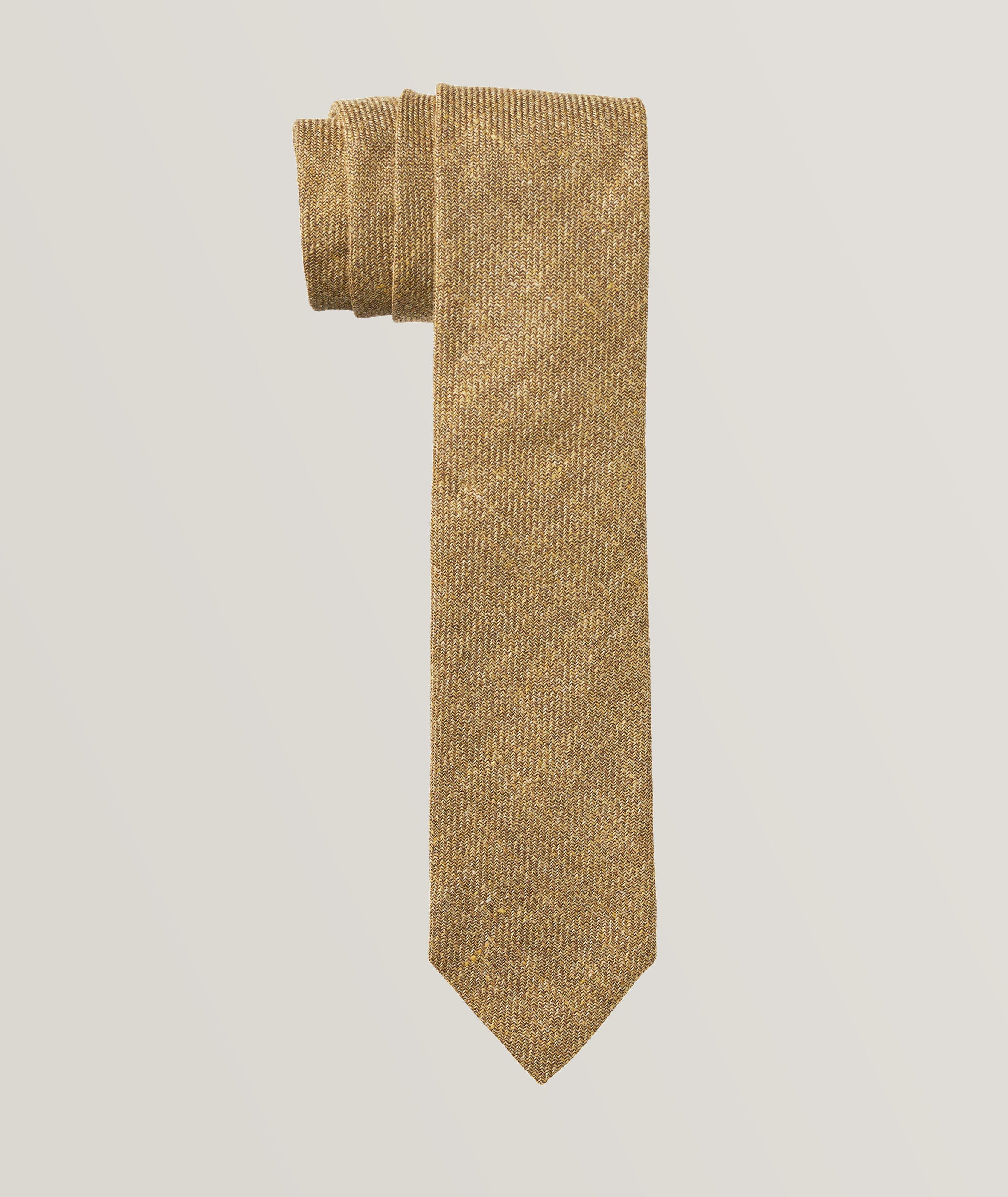 Woven Linen Blend Tie