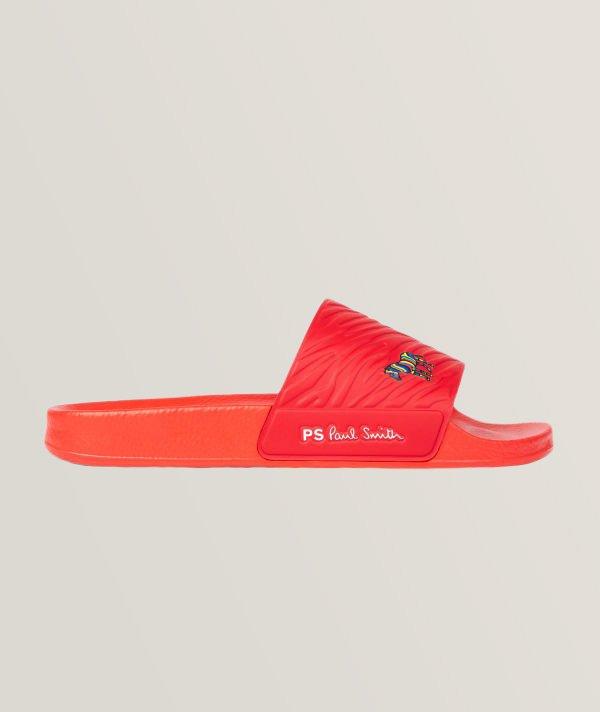 【Paul Smith】ゼブラ ナイロラバー スライド/サンダル Men's Black 'Nyro' Zebra Sliders
