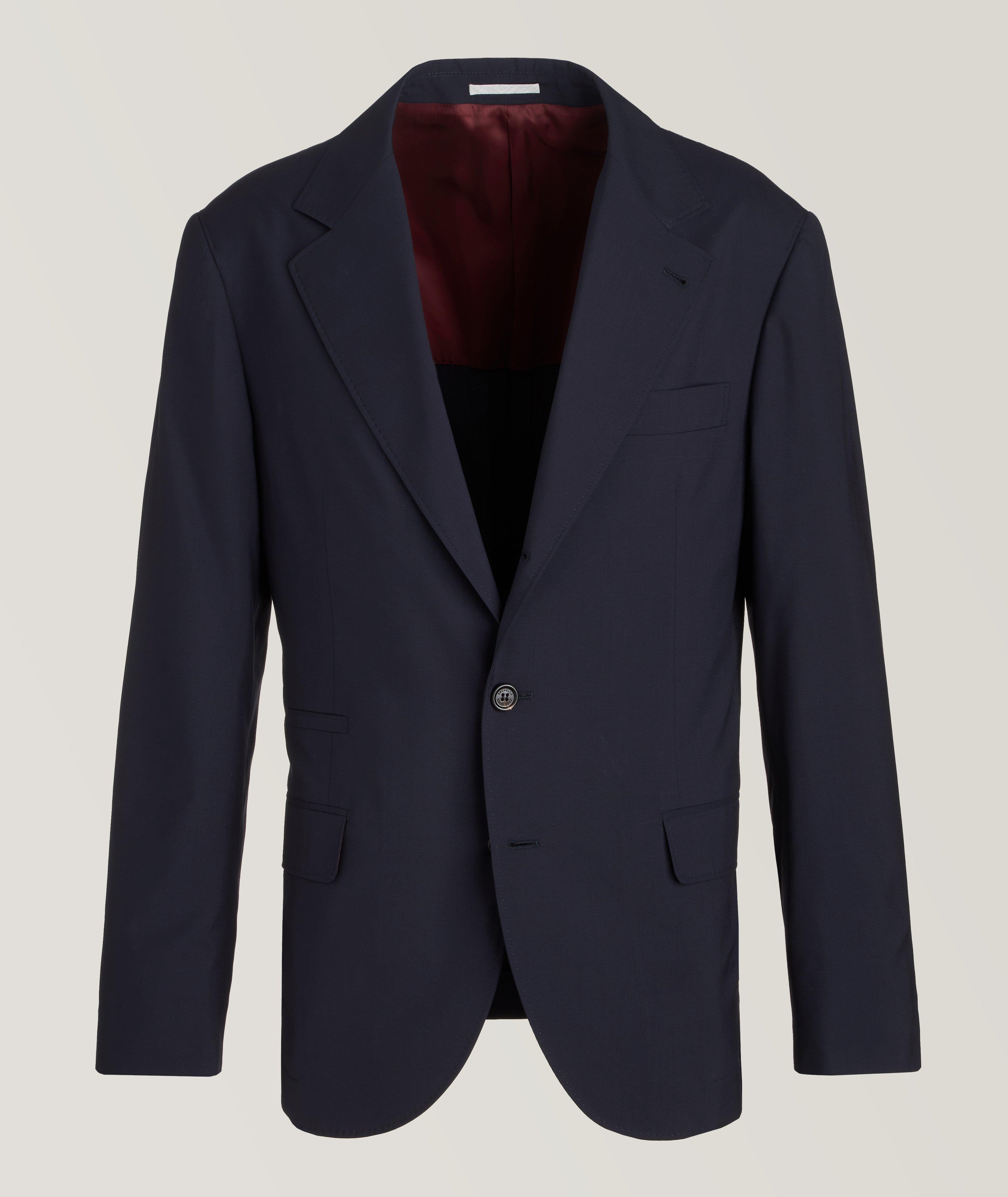 Brunello Cucinelli Veston Non Structuré En Laine Et En Soie En Bleu , Taille Homme 48