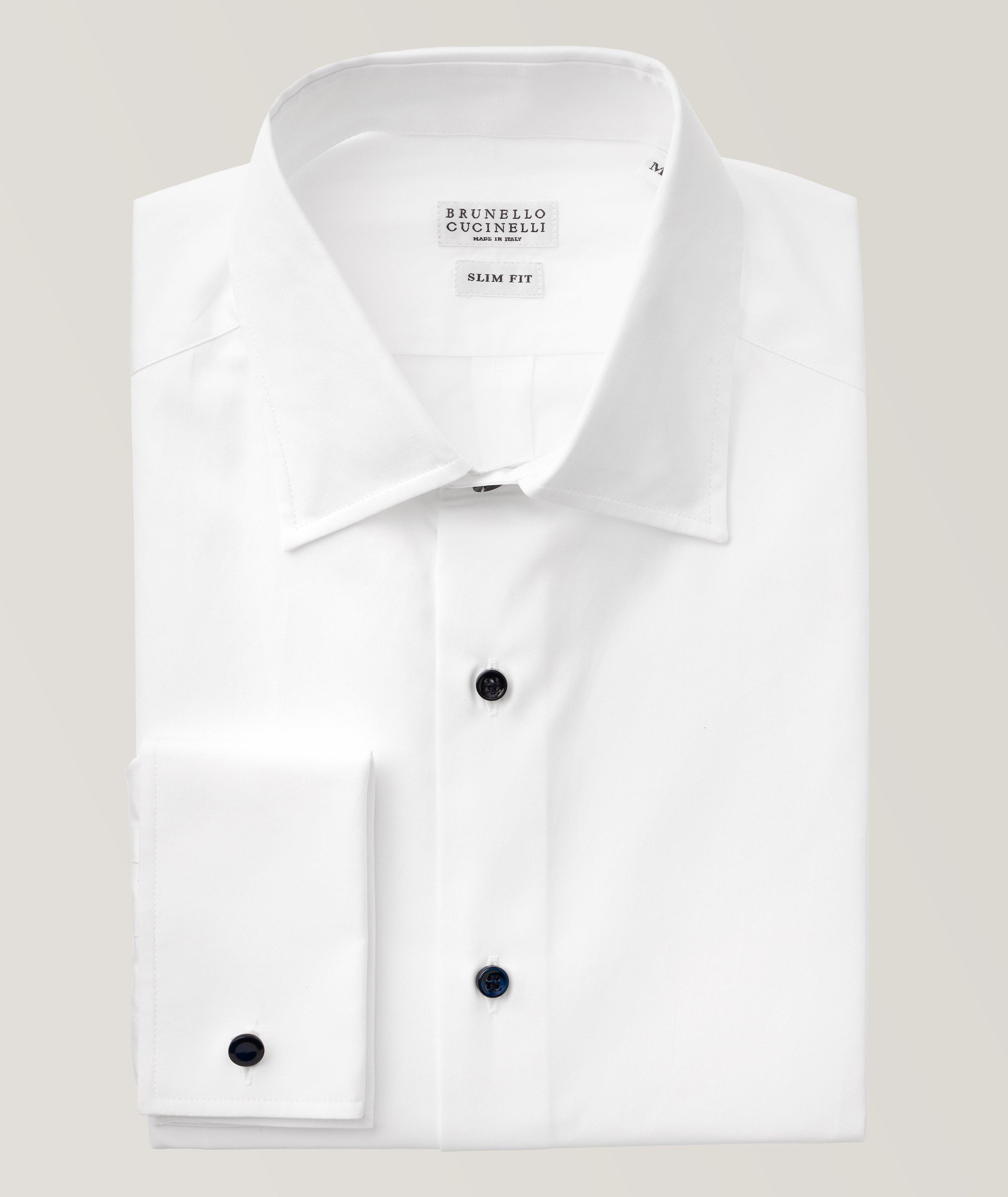 Slim-Fit Tuxedo Dress Shirt