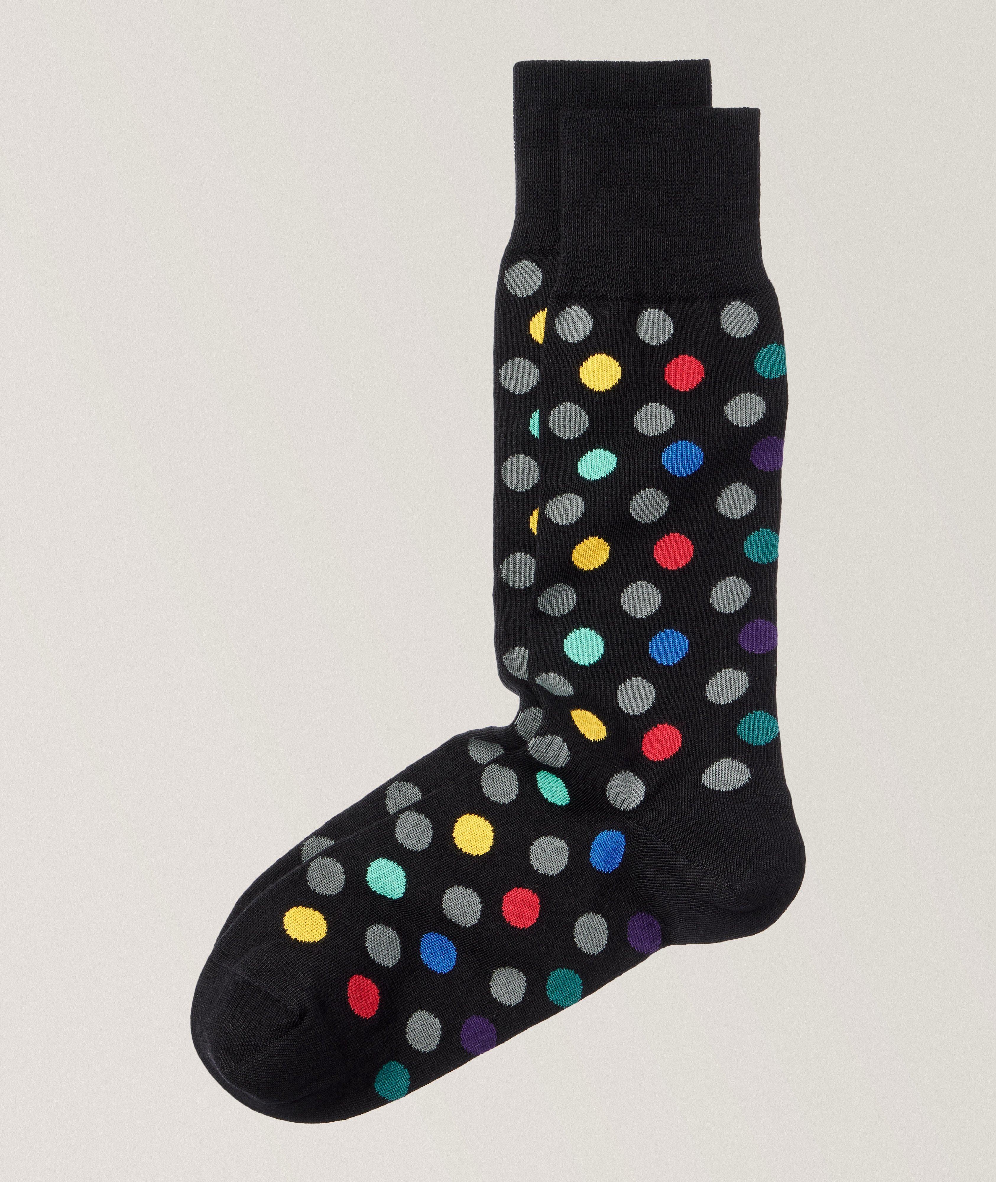 Aegon Dot Cotton-Blend Socks