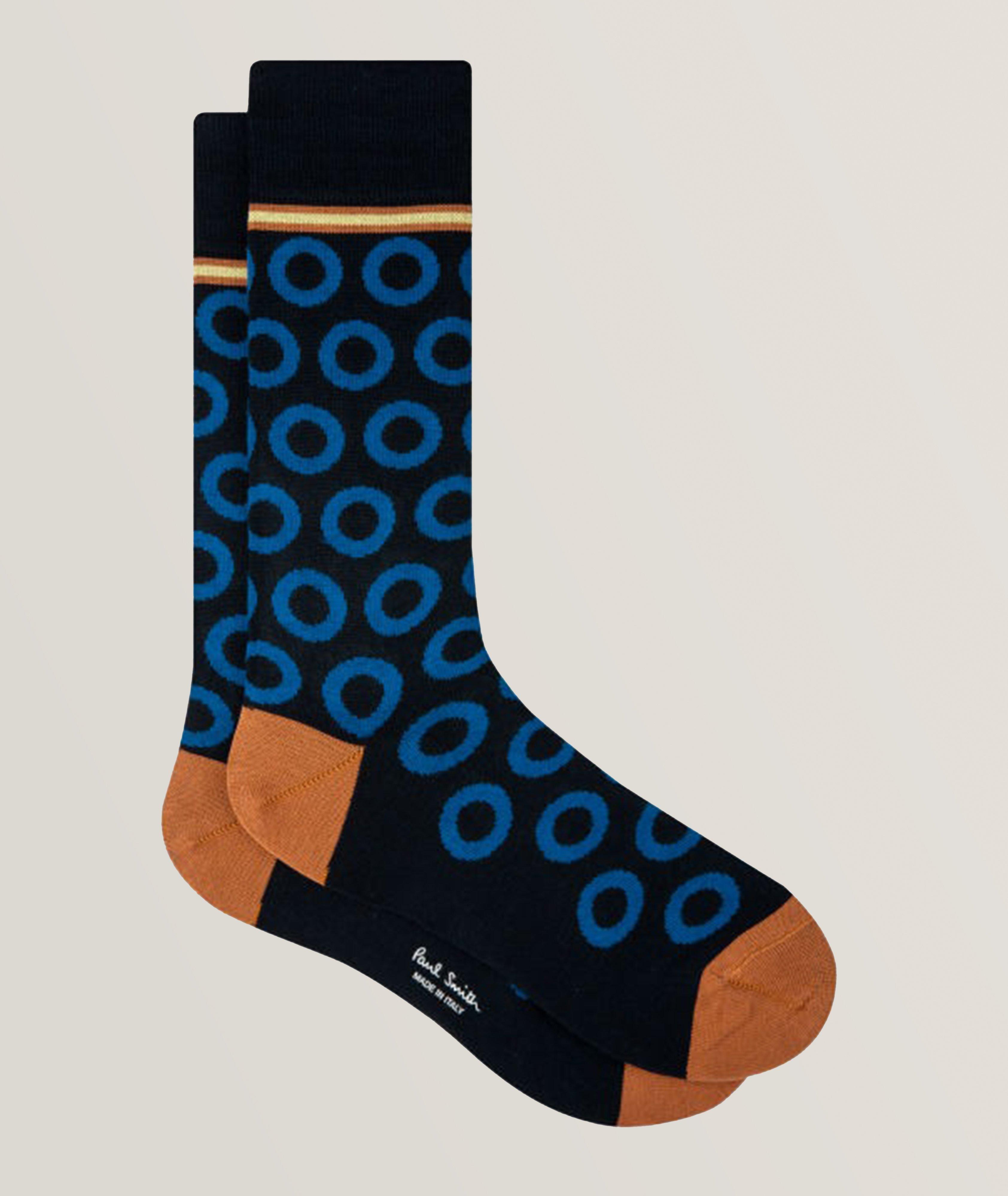 Glow Polka-Dot Cotton-Blend Socks image 0