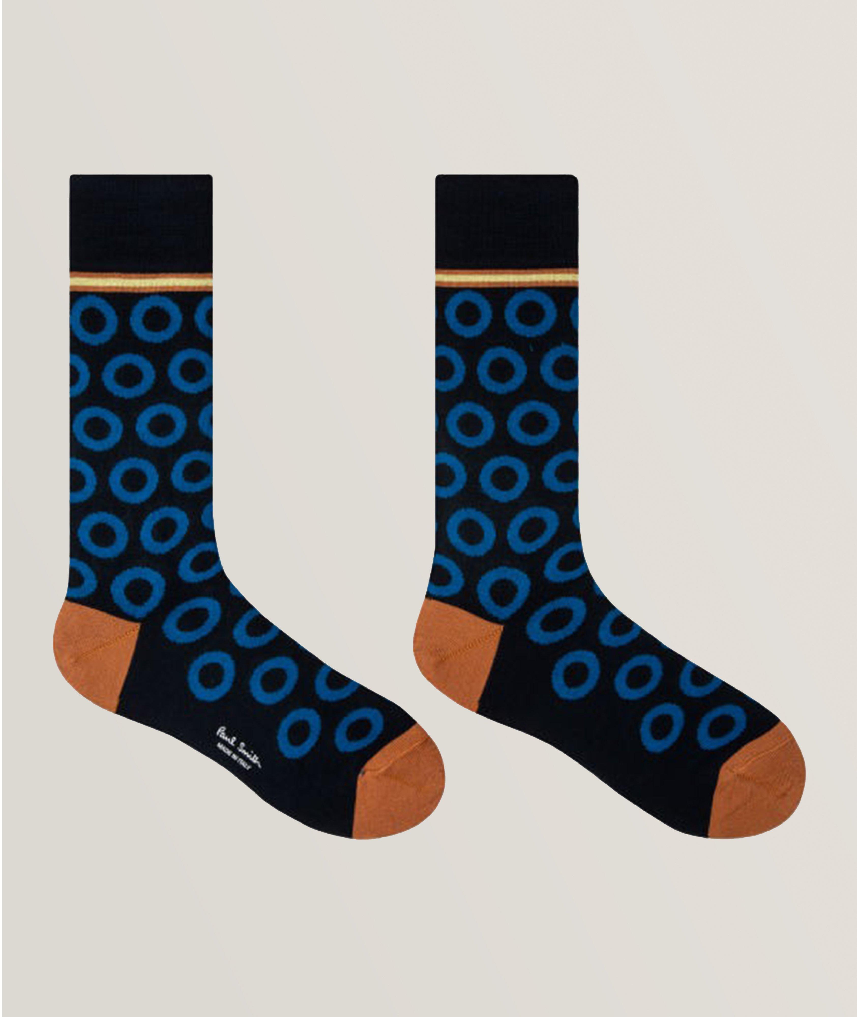 Glow Polka-Dot Cotton-Blend Socks image 1