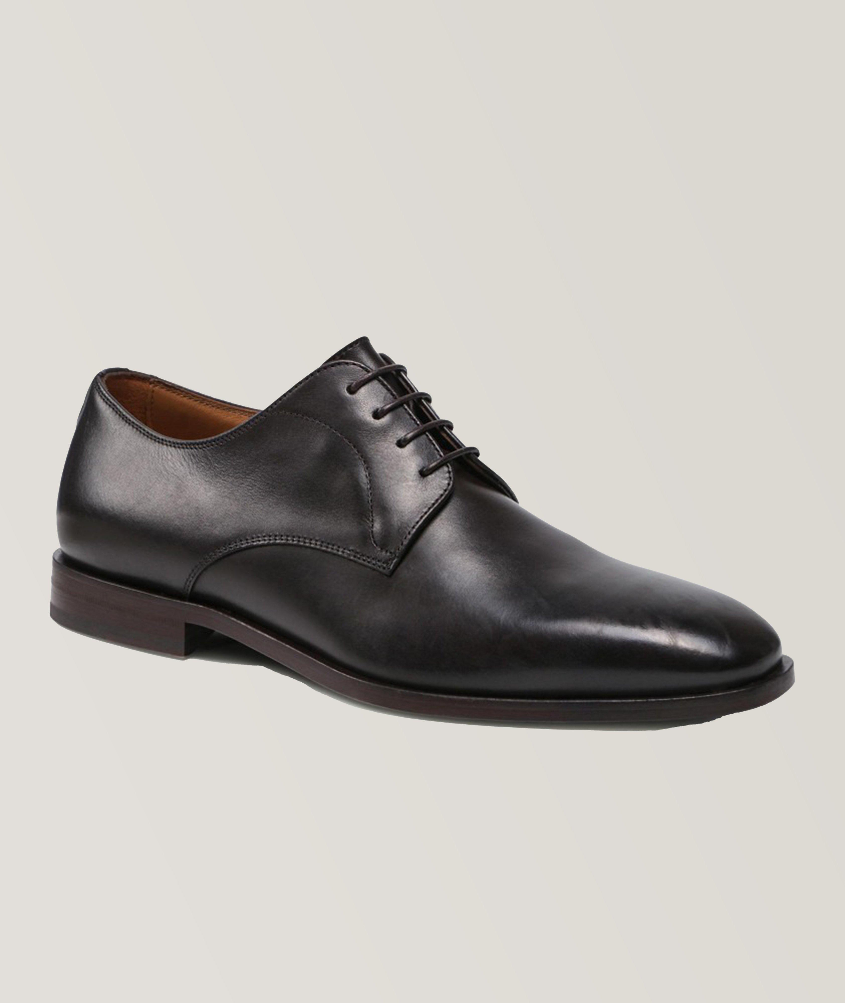 BOSS Chaussure Lacée Lisbon En Cuir Bruni En Brun , Taille Homme 8