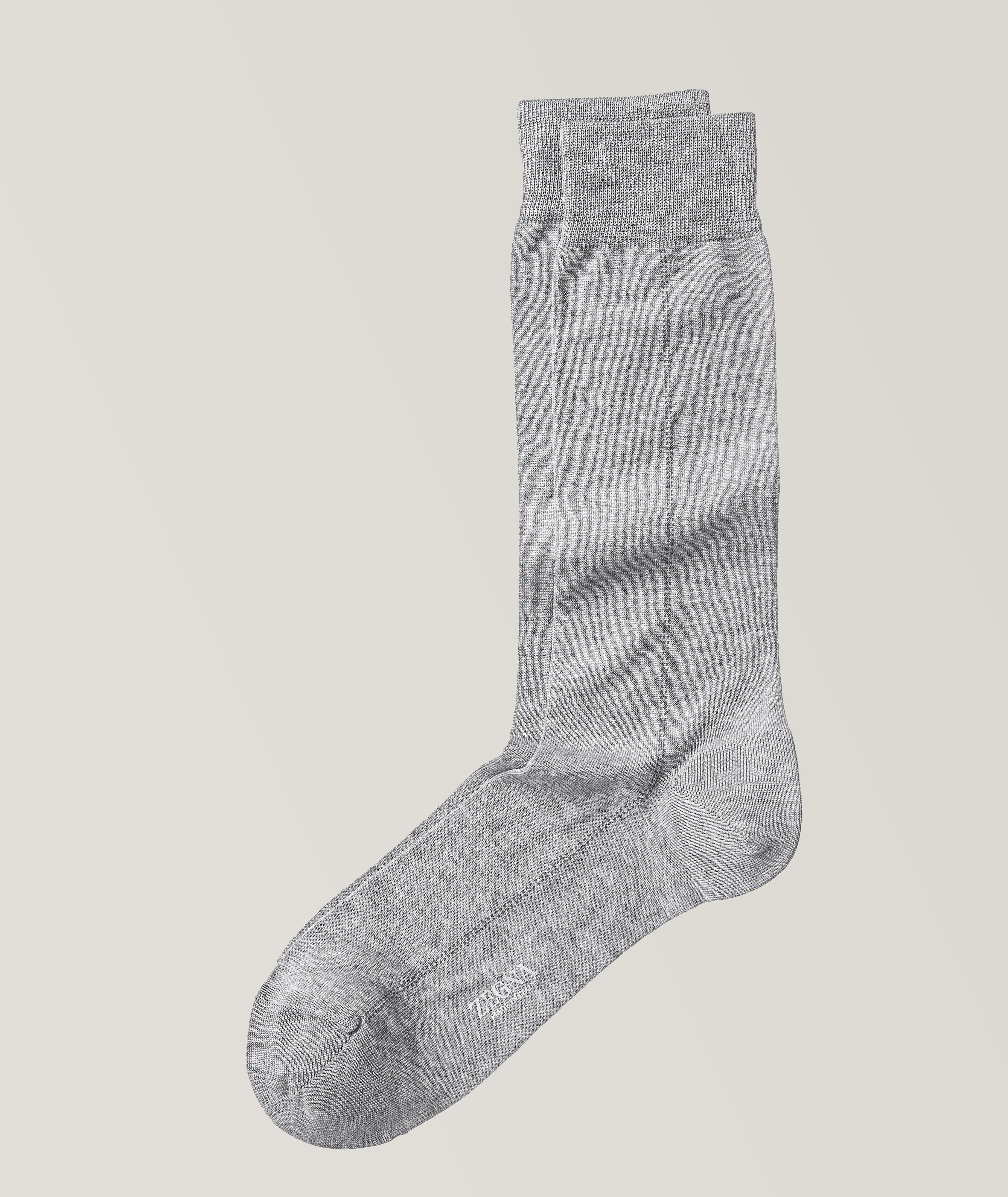 Side Stitching Baguette Mid Calf Socks