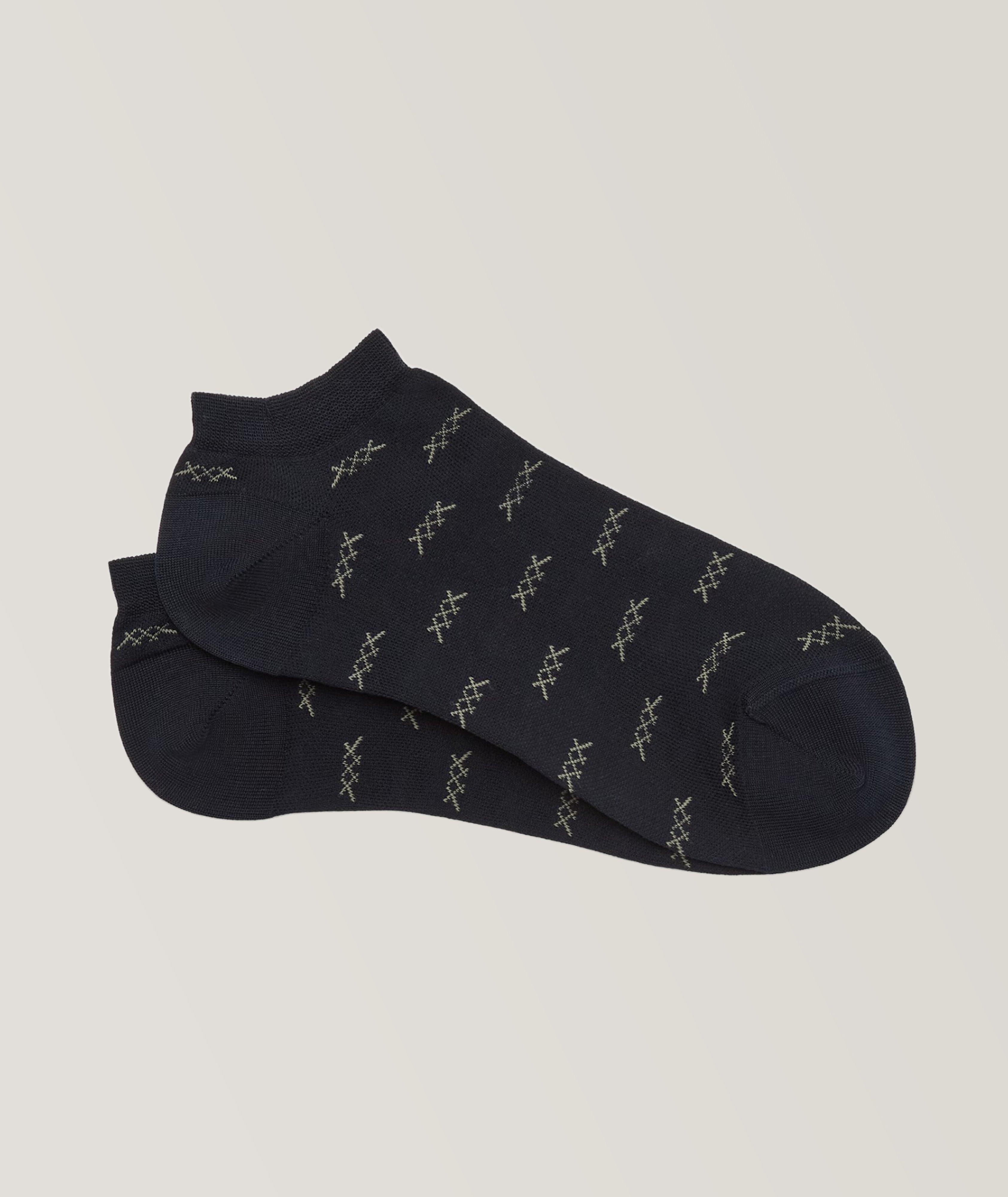 Iconic Triple-X Embroidered Stretch-Cotton Mid-Calf Socks
