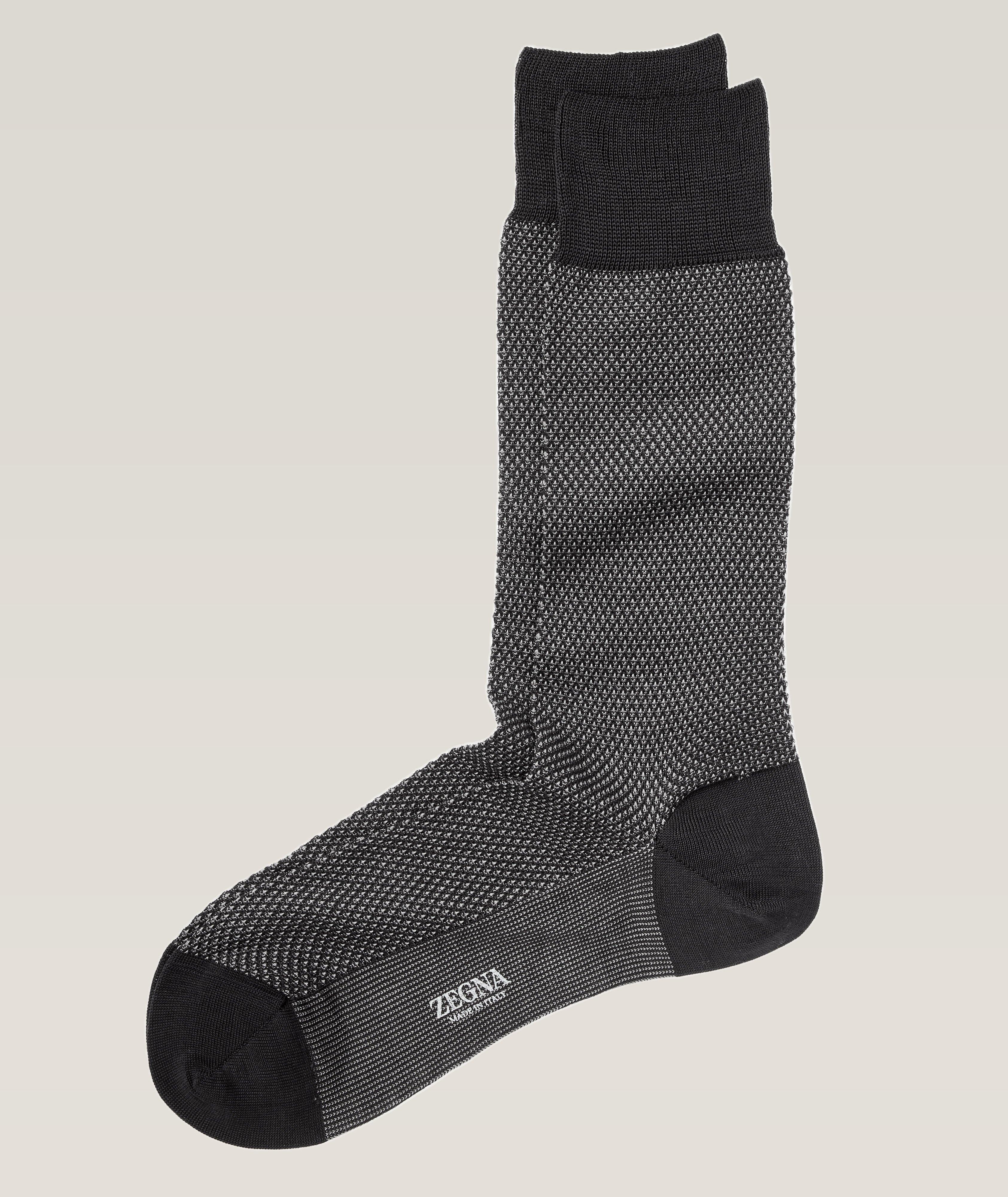 Neat Pattern Mid Calf Sock