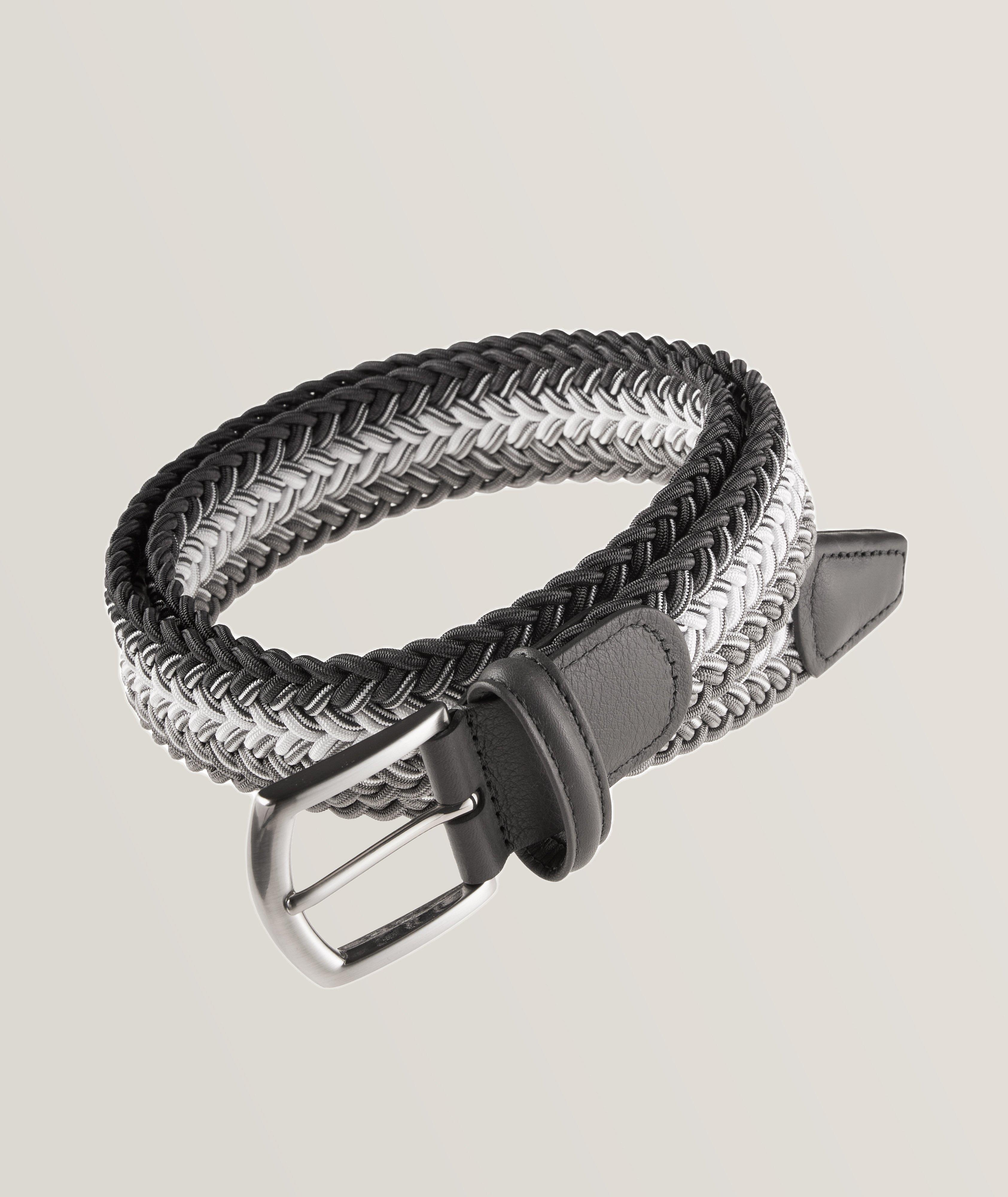 Striped Tricolour Stretch Woven Belt