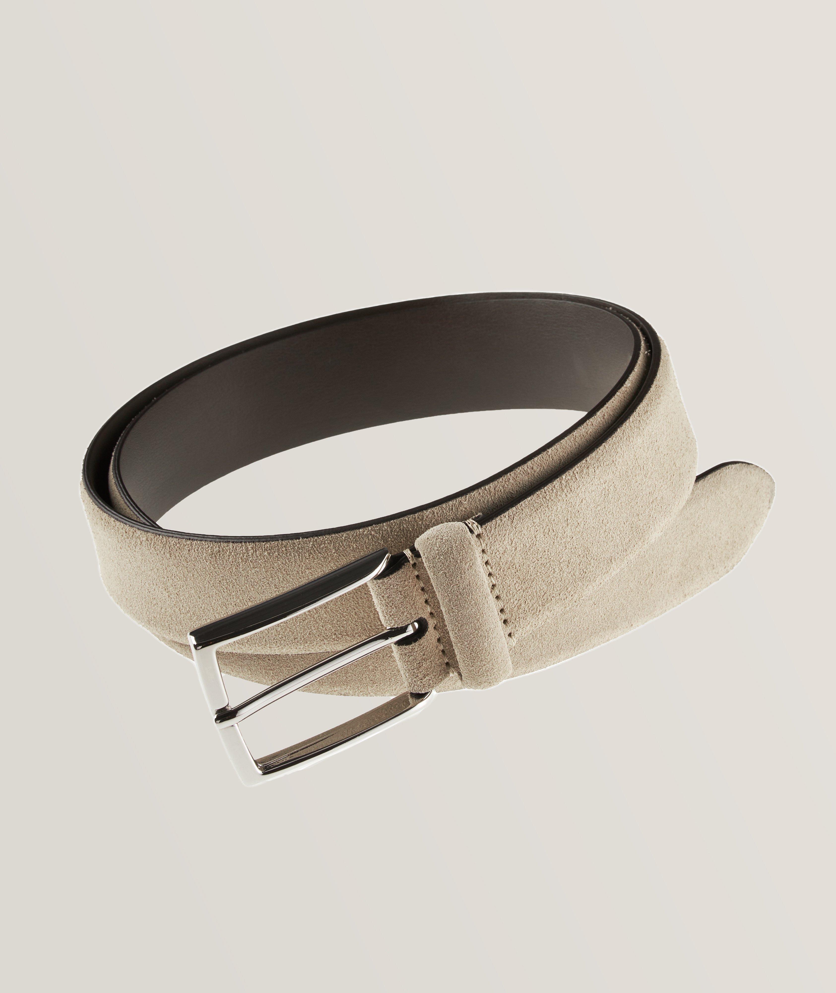 Suede Square Pin-Buckle Belt