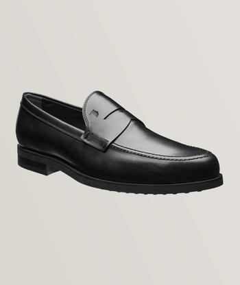 FERRAGAMO: leather loafers with horsebit - Black  FERRAGAMO loafers 029457  762340 online at