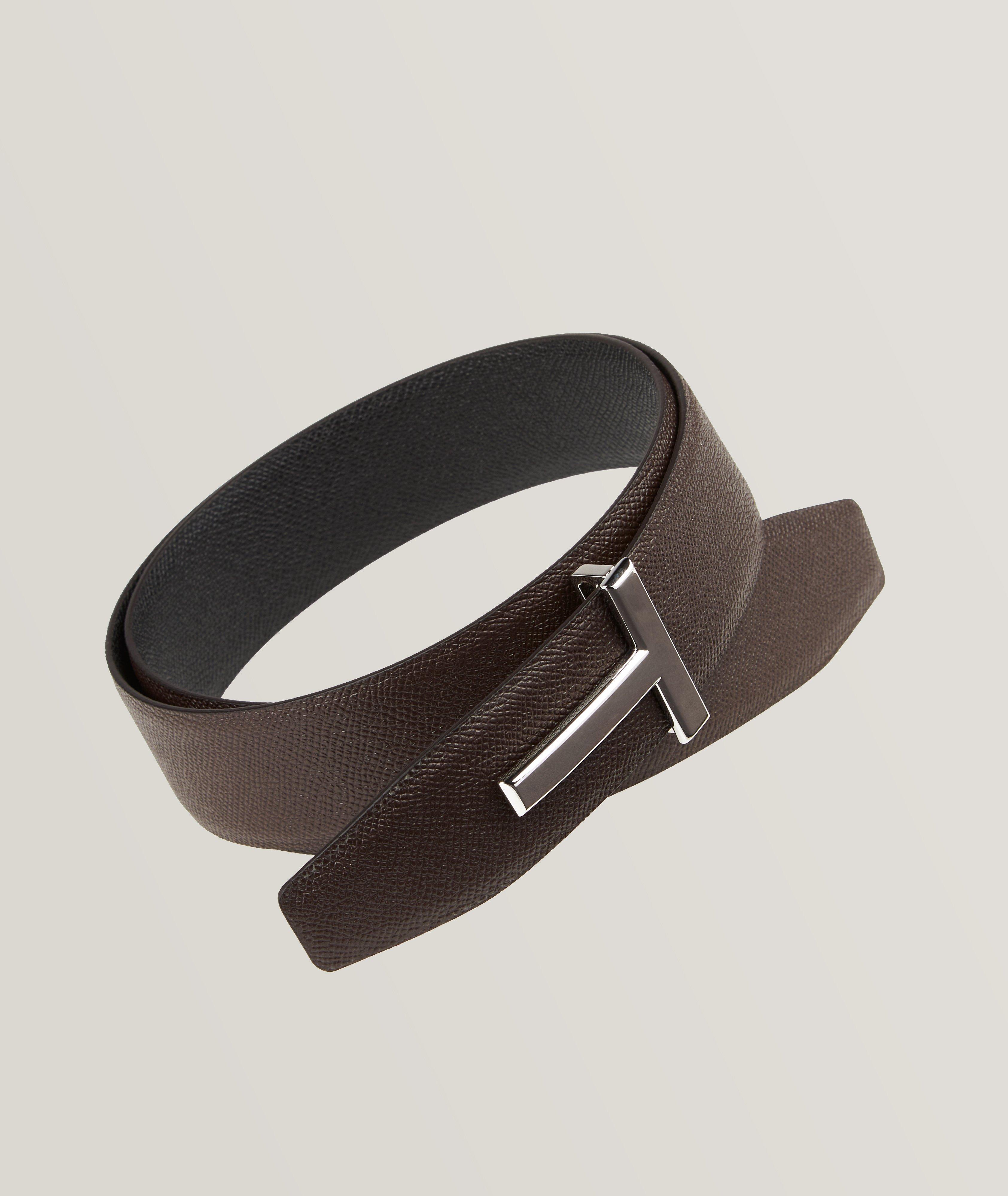 Reversible Grain Leather Textured Belt