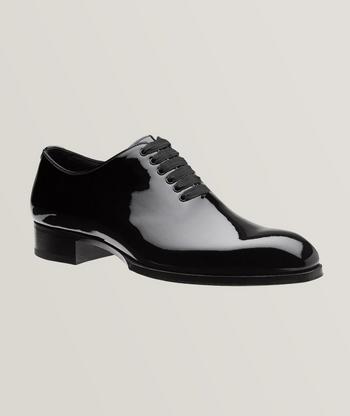 Patent leather hot sale derby shoes