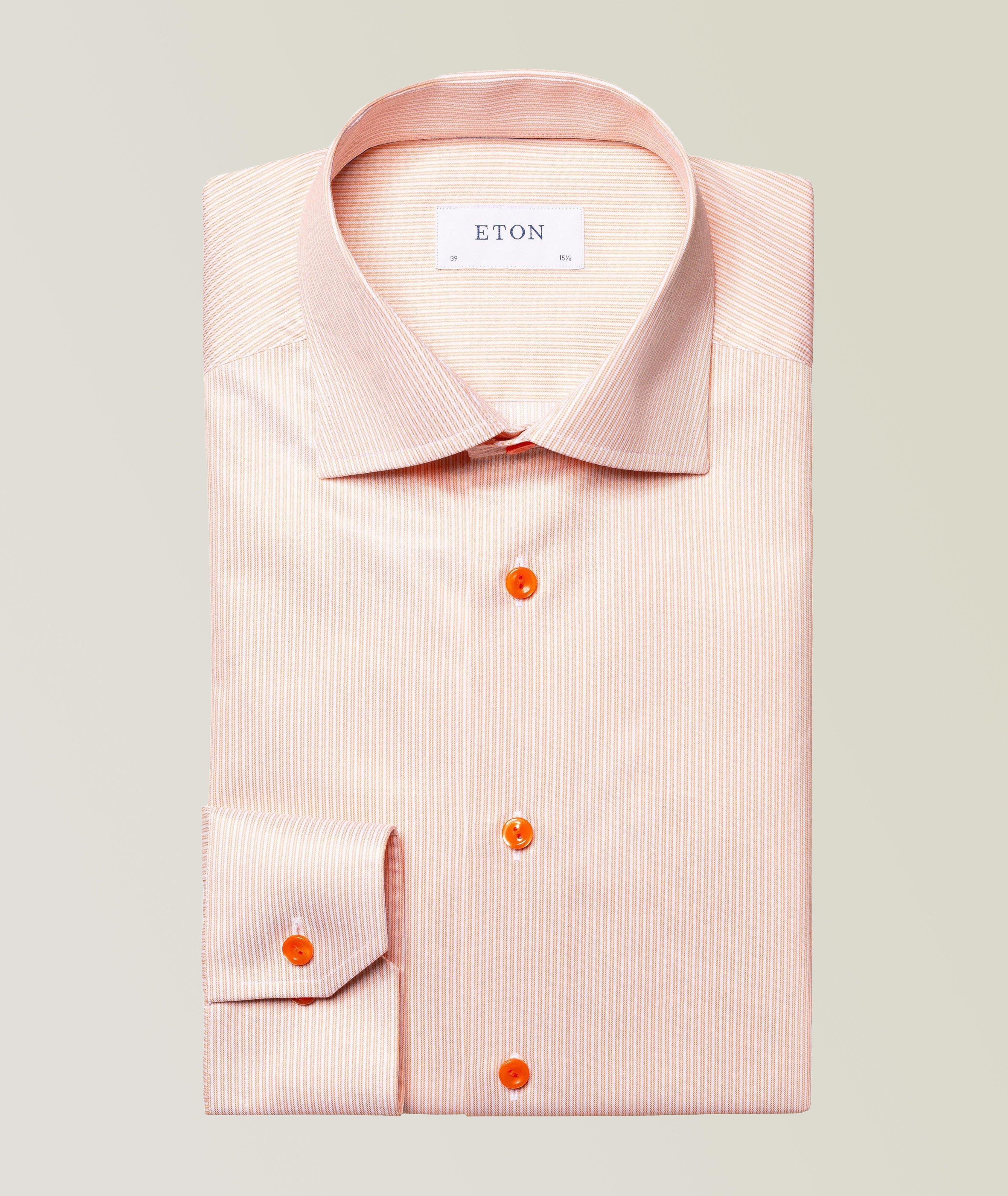 Slim Fit Striped Twill Shirt image 0