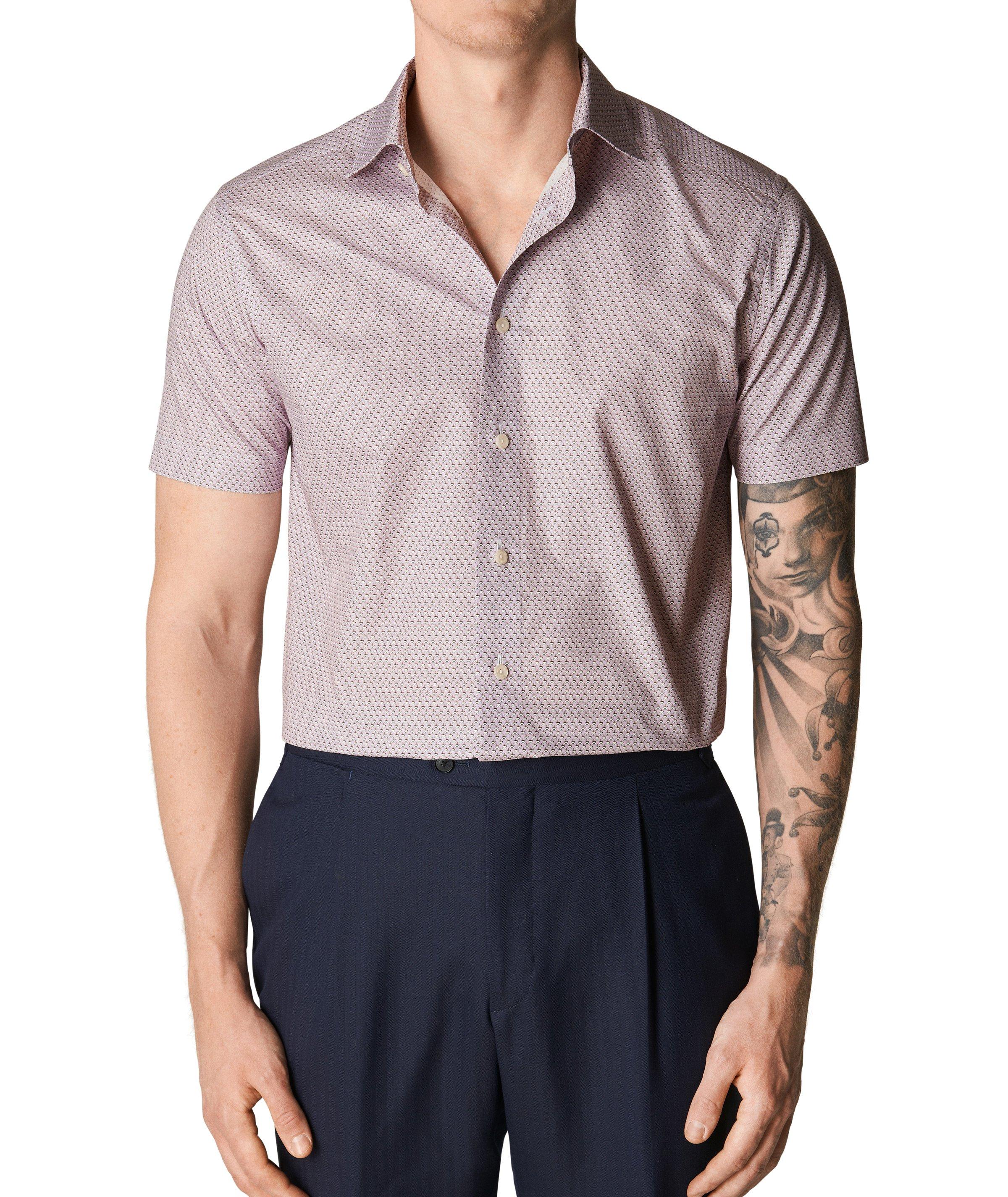 Slim Fit Espresso Print Short-Sleeve Shirt image 1