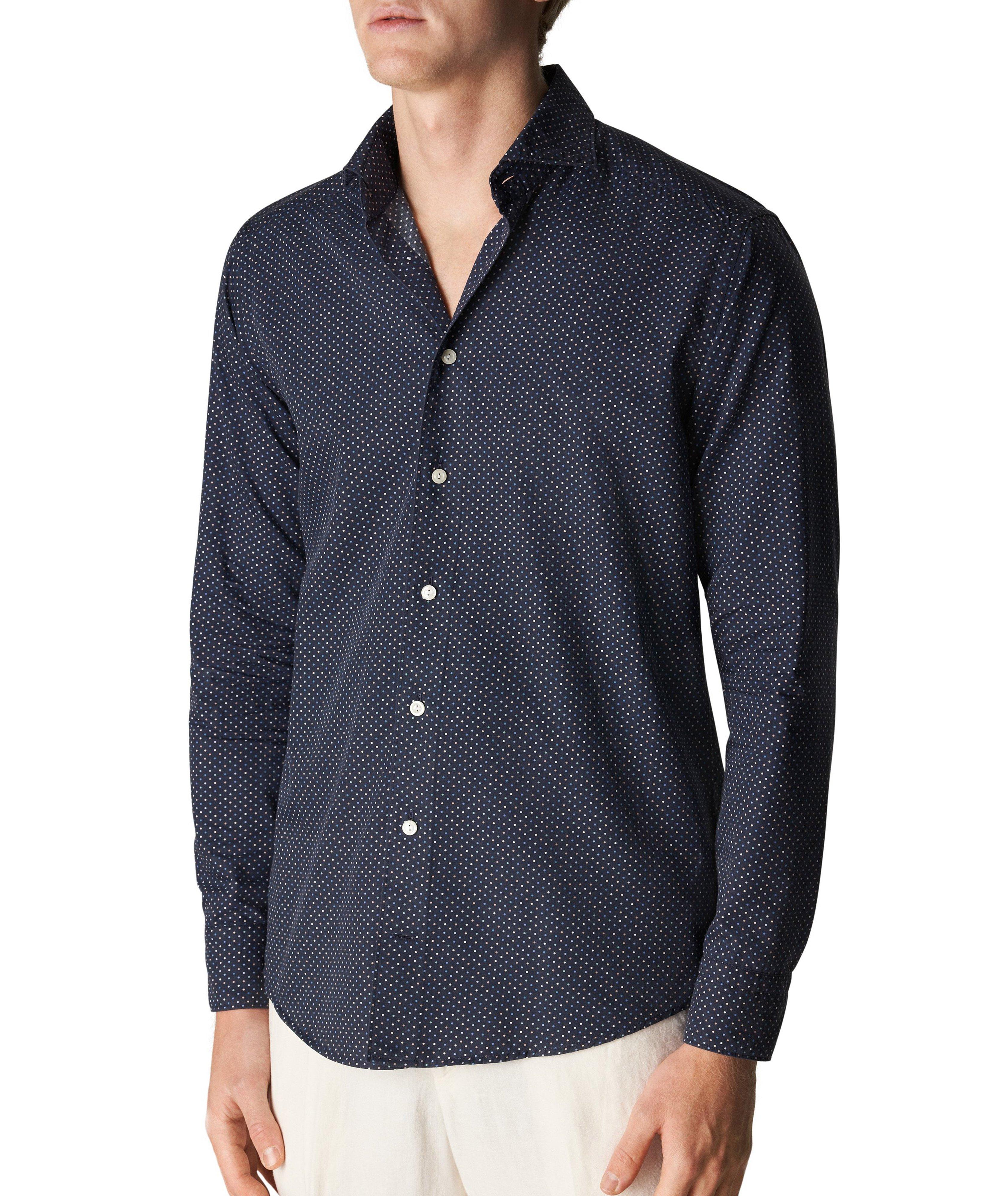 Slim-Fit Polka Dot Pattern Shirt  image 1