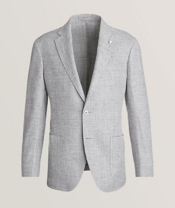 Luigi Bianchi Glen Check Wool, Silk & Cashmere Sport Jacket