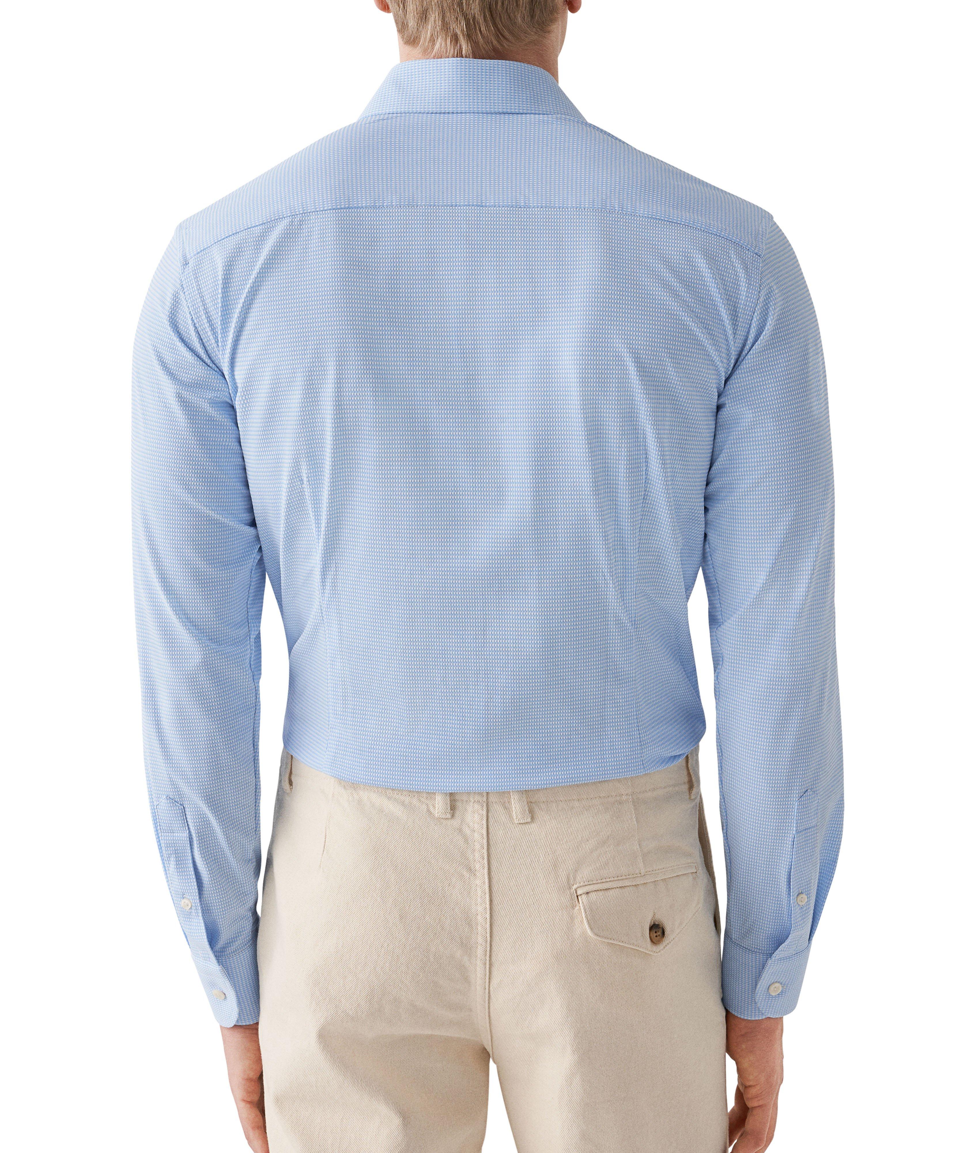 Slim Fit Micro Check Four-Way Stretch Shirt image 2