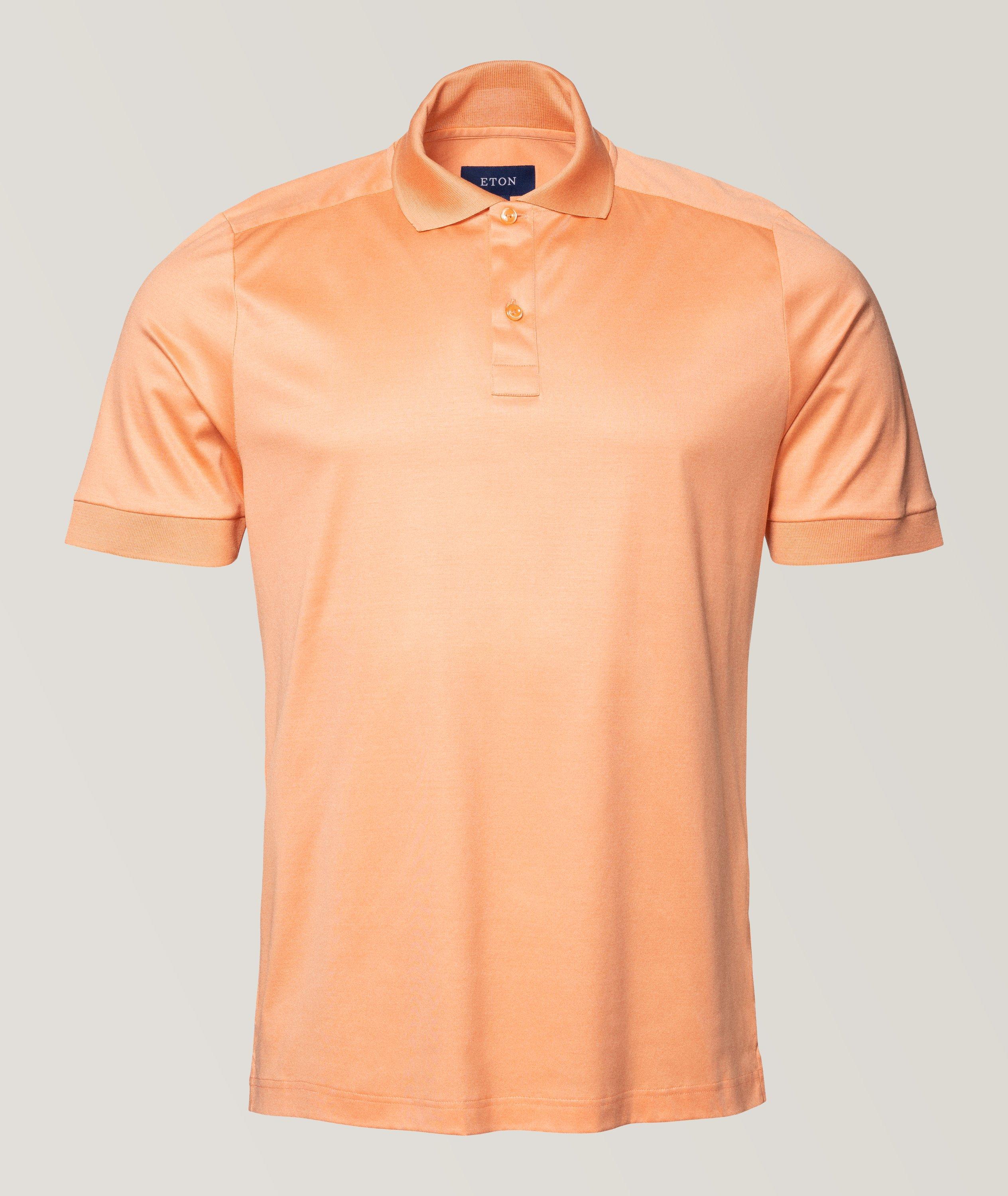 Eton Polo En Coton À Fils D’Écosse En Orange , Taille Homme TTG