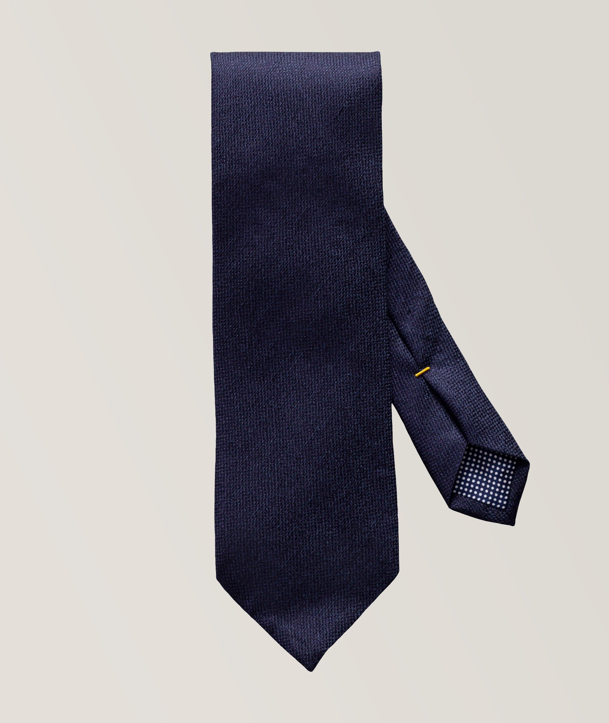 Textured Mélange Silk Linen Tie