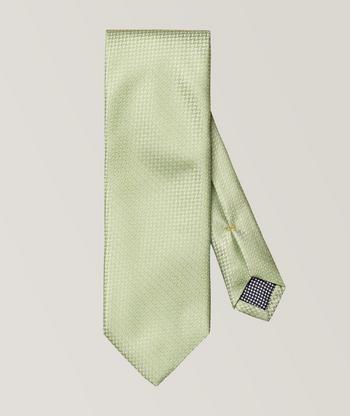 Dark green Medallion Print Silk Tie - Eton
