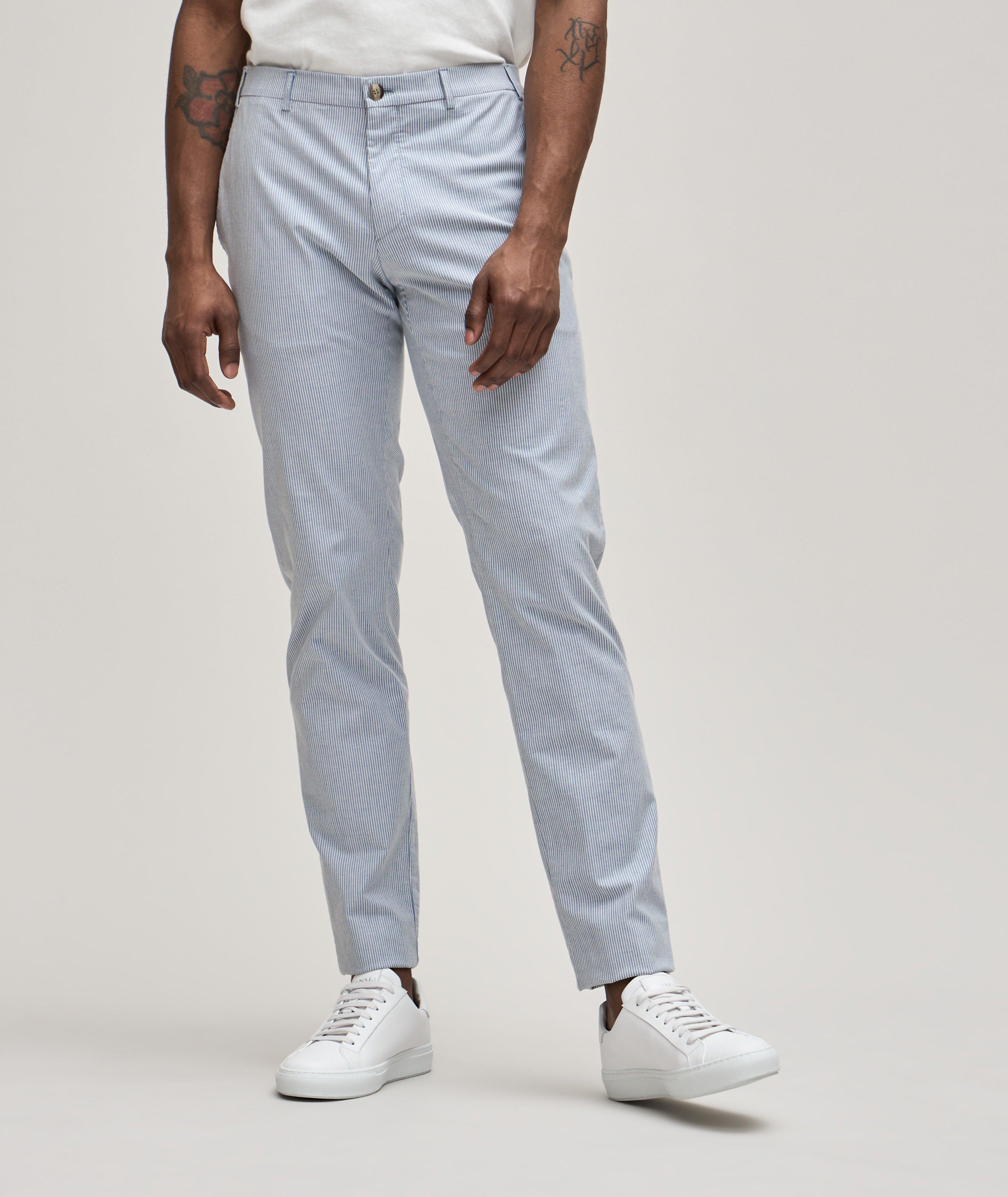 Slim-Fit Stretch-Cotton Pinstripe Chinos image 2