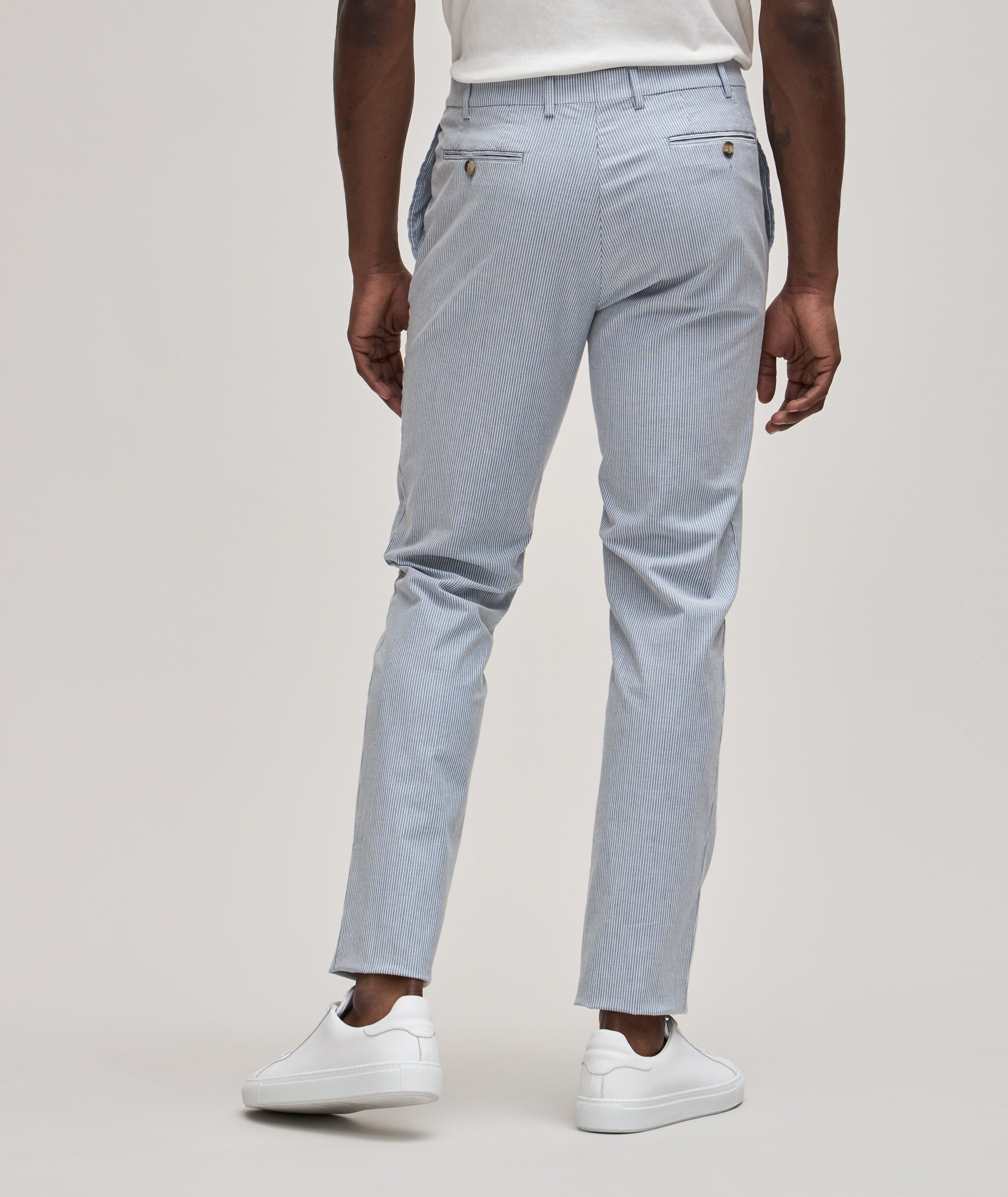 Slim-Fit Stretch-Cotton Pinstripe Chinos image 3