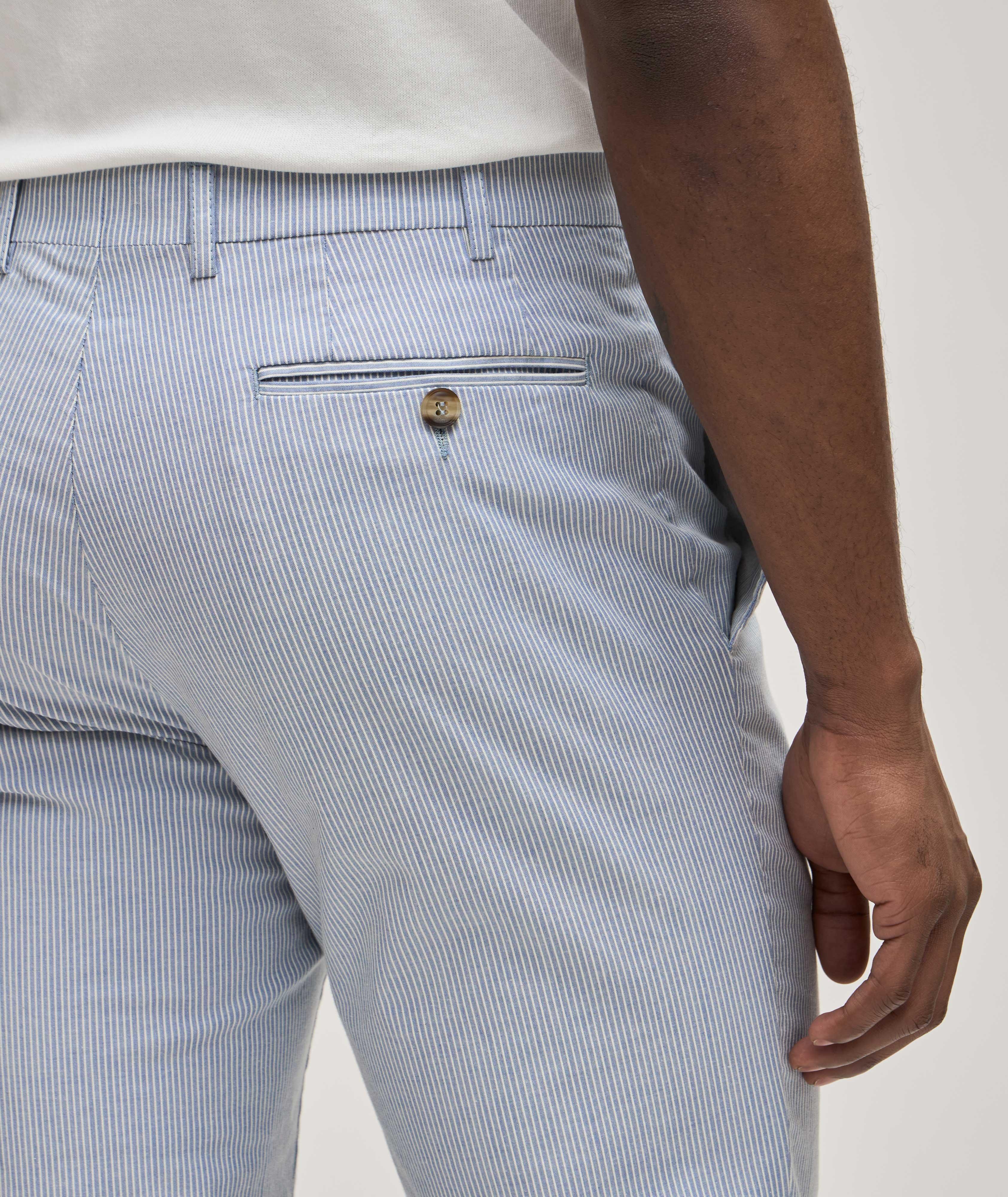 Slim-Fit Stretch-Cotton Pinstripe Chinos image 4