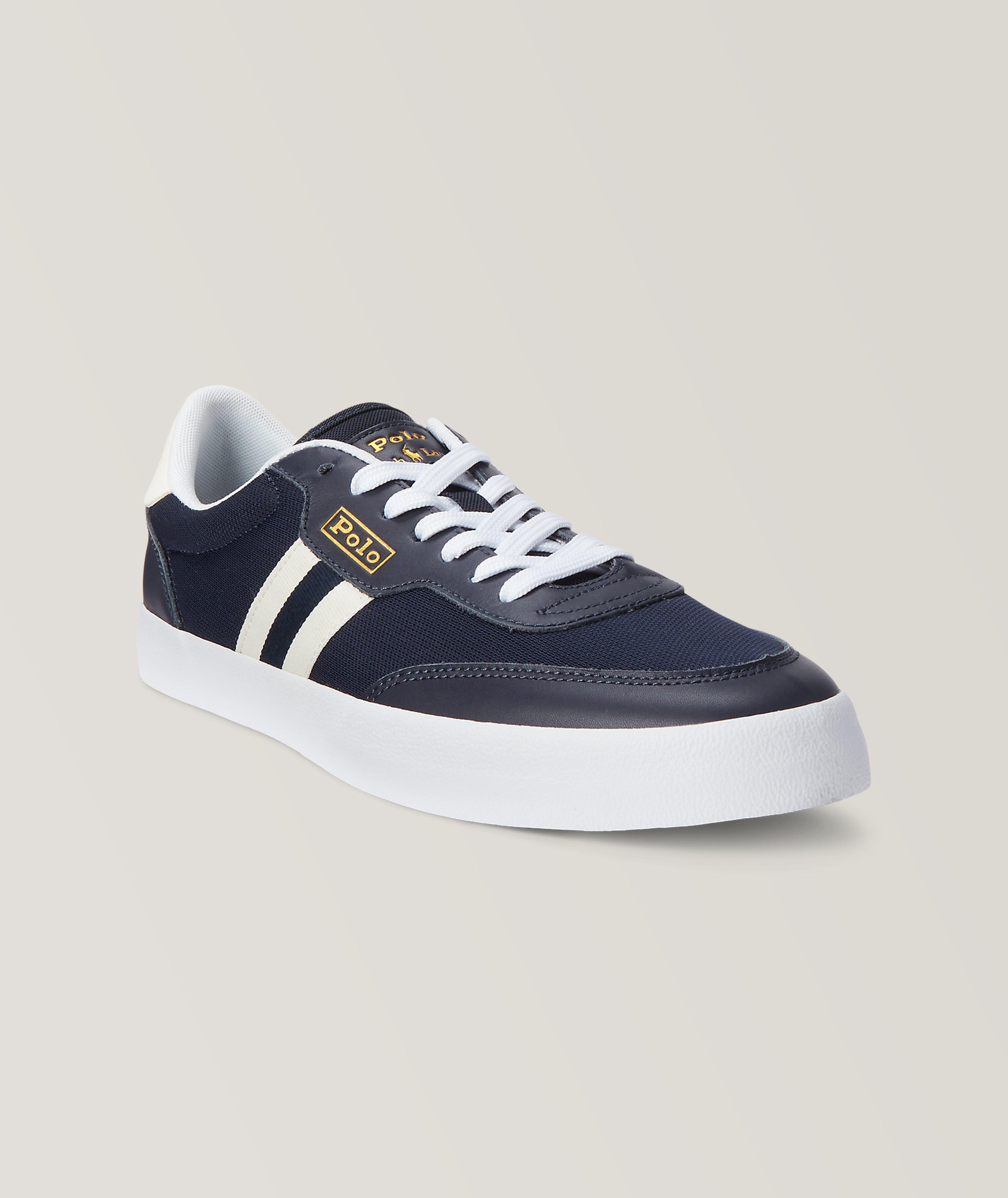 Chaussure sport en cuir et en filet image 0