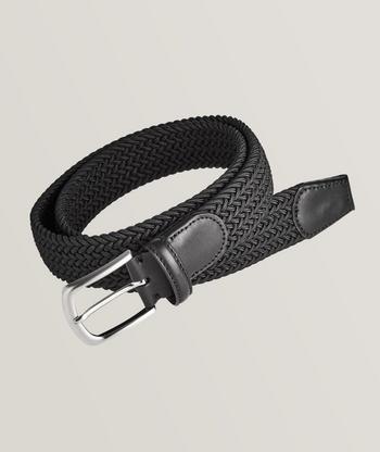 Harold Stretch Woven Leather Belt, Belts