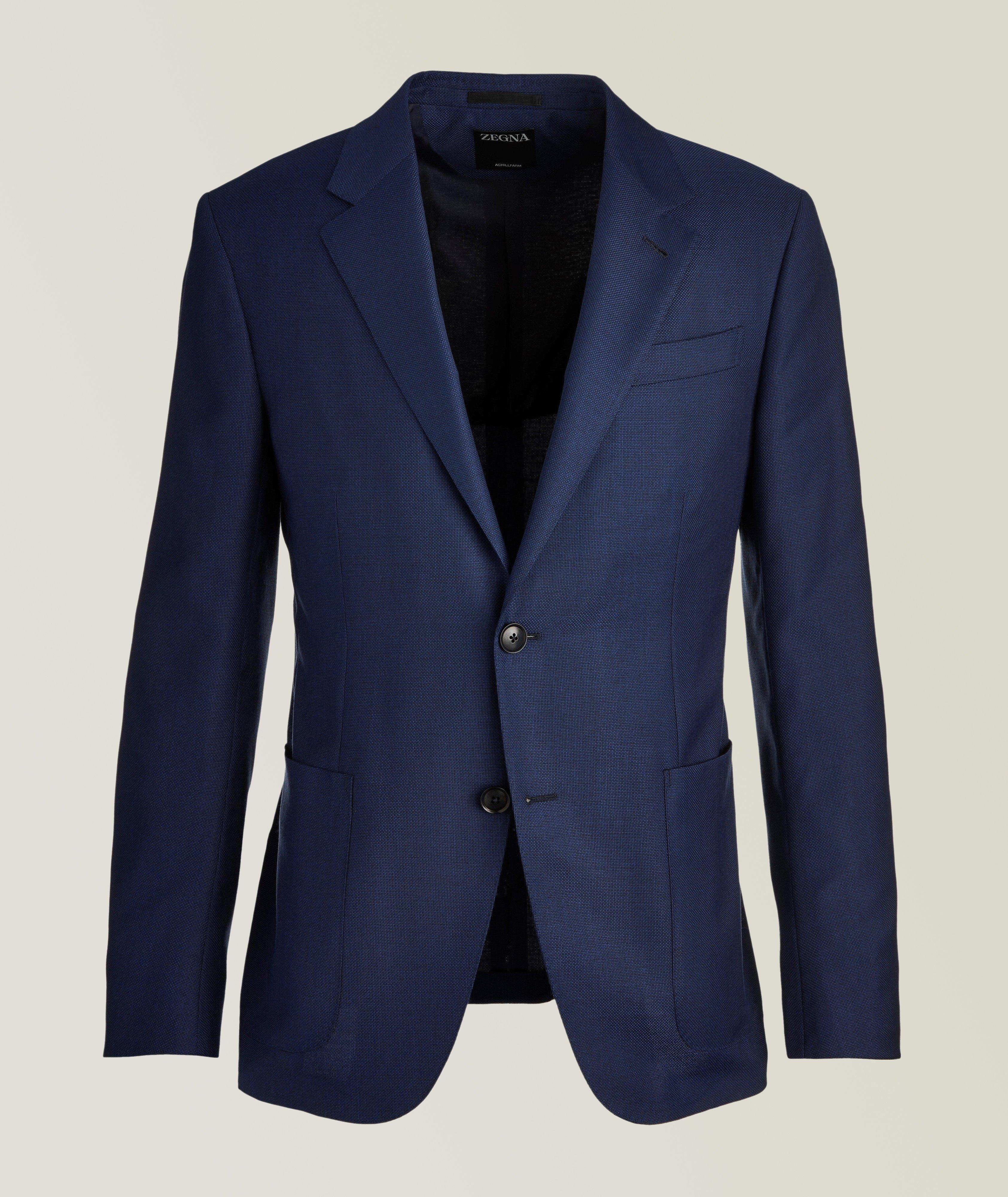 Natural AchillFarm Wool-Silk Sports Jacket