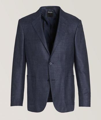 Navy linen sport clearance coat