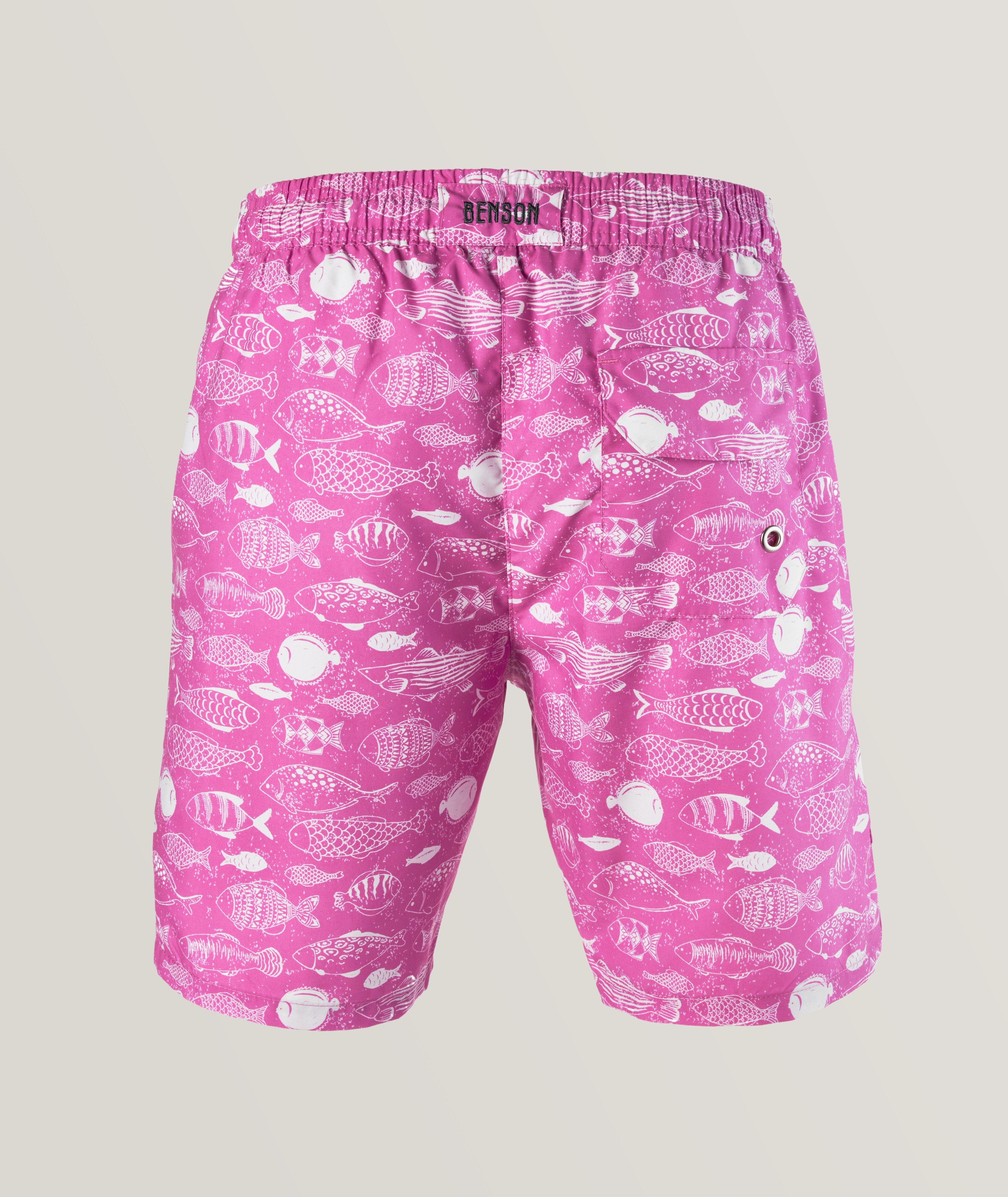 Benson Fish Patterned Swim Trunks | Swimwear | Final Cut