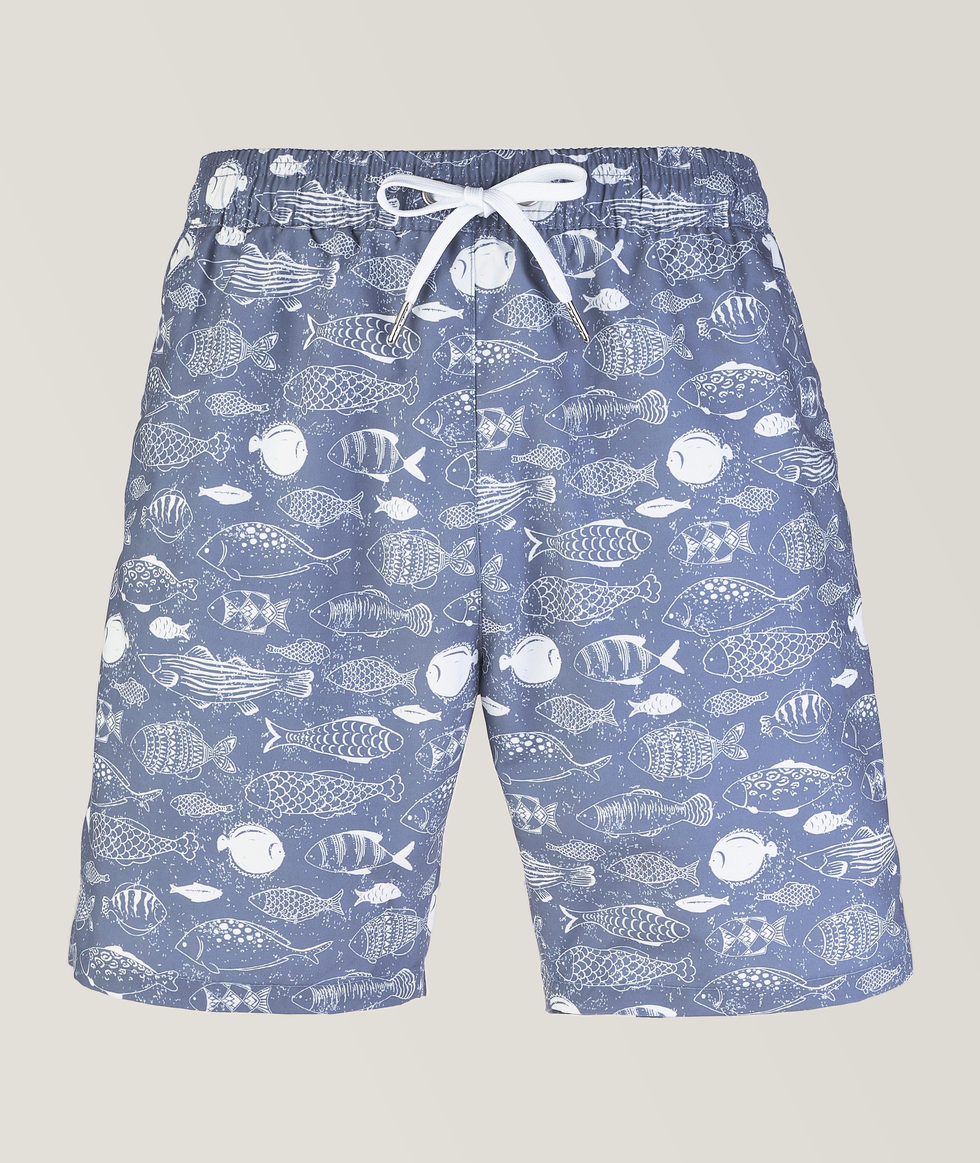 Copa Fish Print Original Swim Trunks image 0