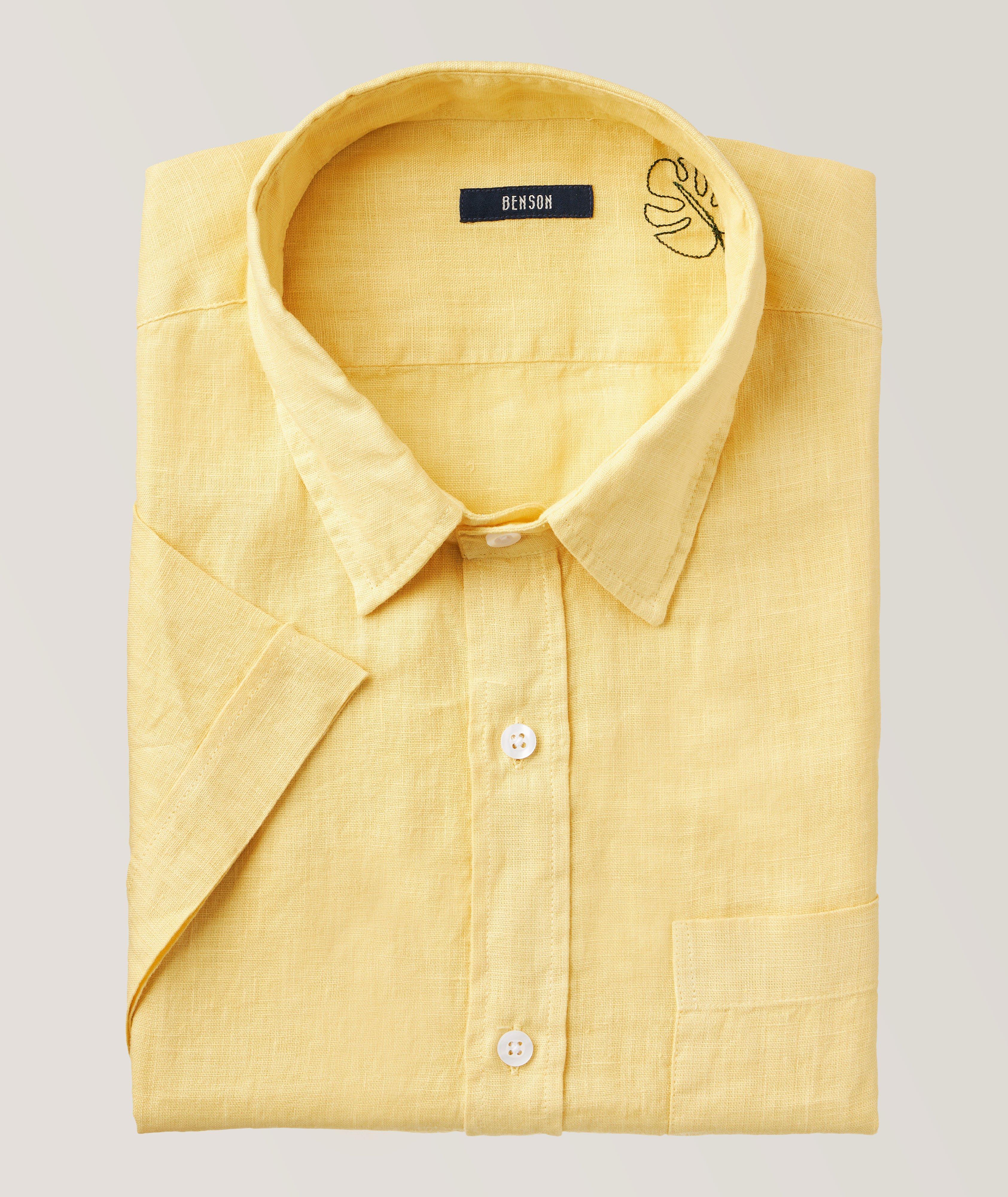 Contemporary-Fit Linen Sport Shirt image 0