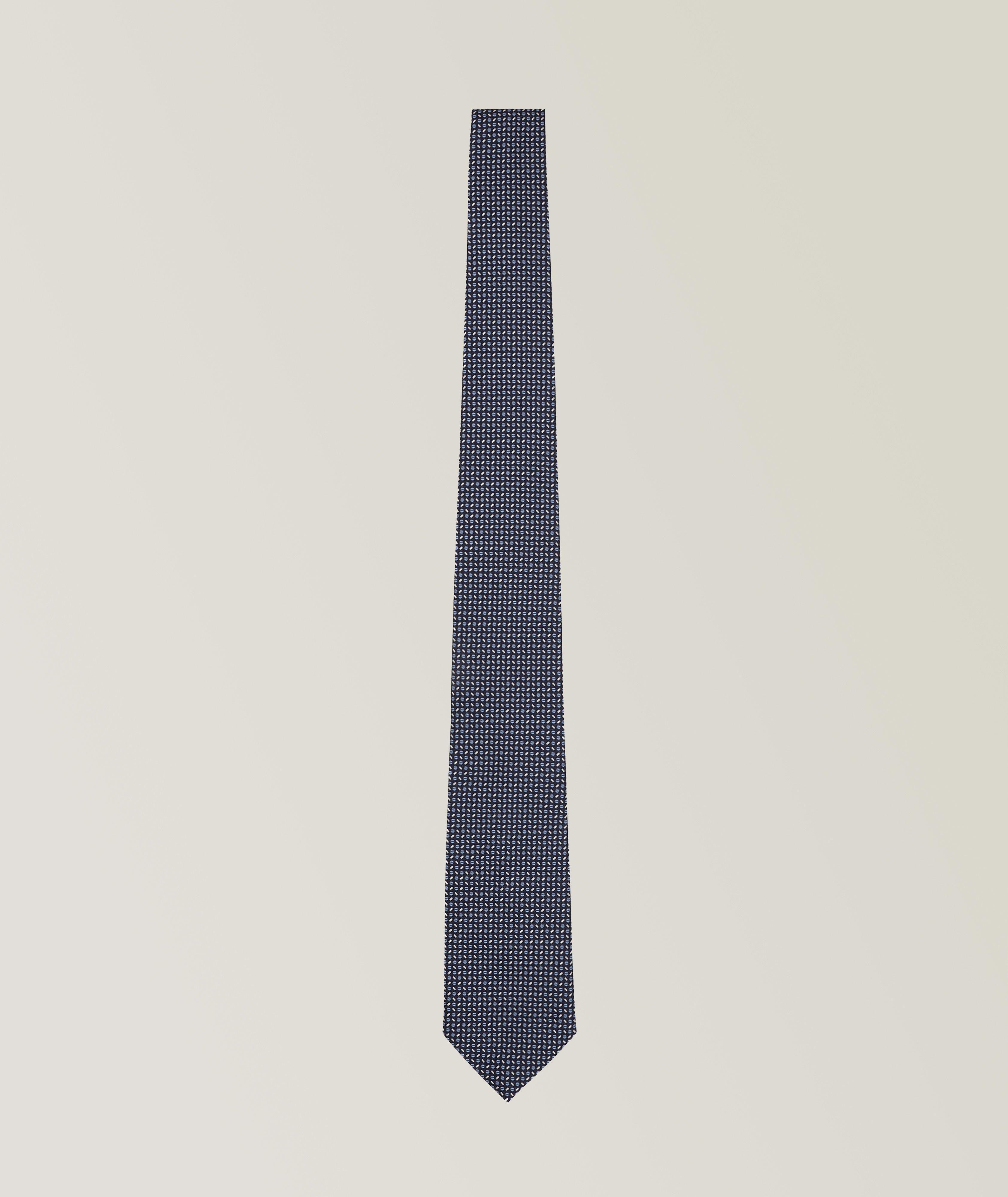Silk-Cotton Blend Jacquard Tie